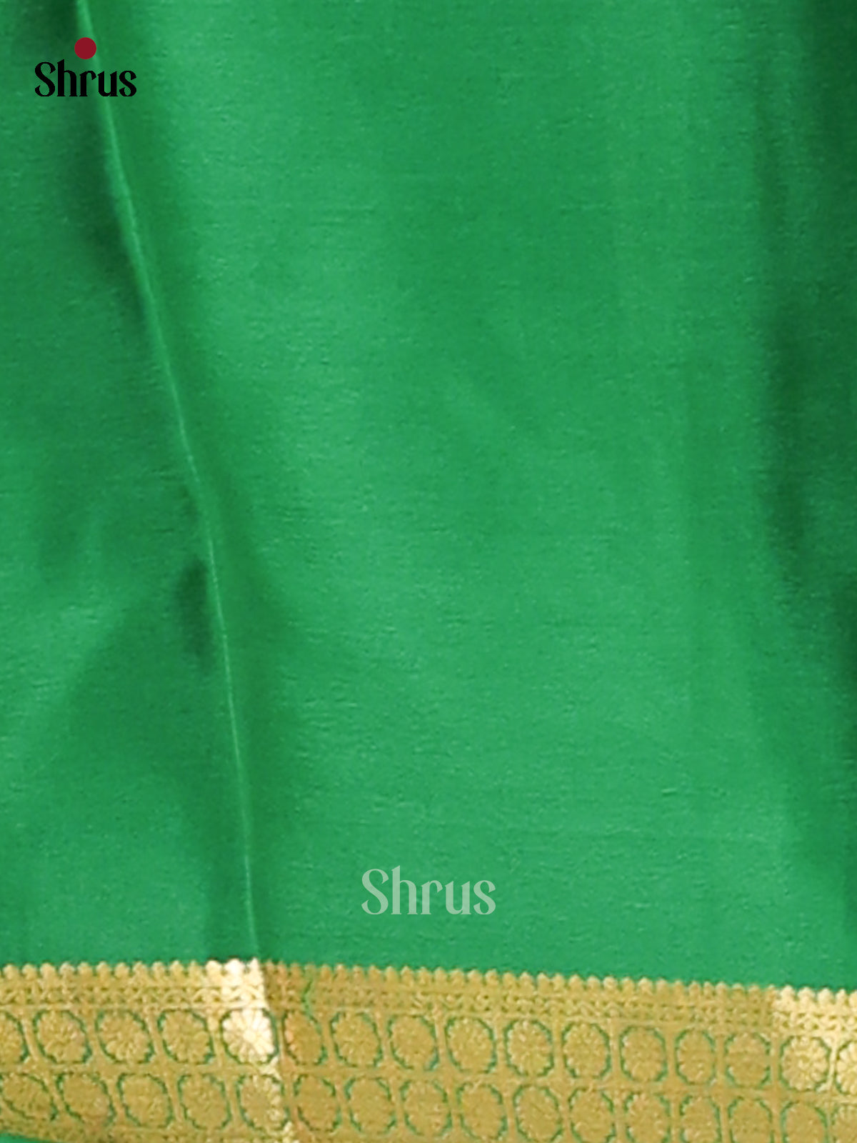 Orange & Green - Mysore Silk Saree - Shop on Shrus.com