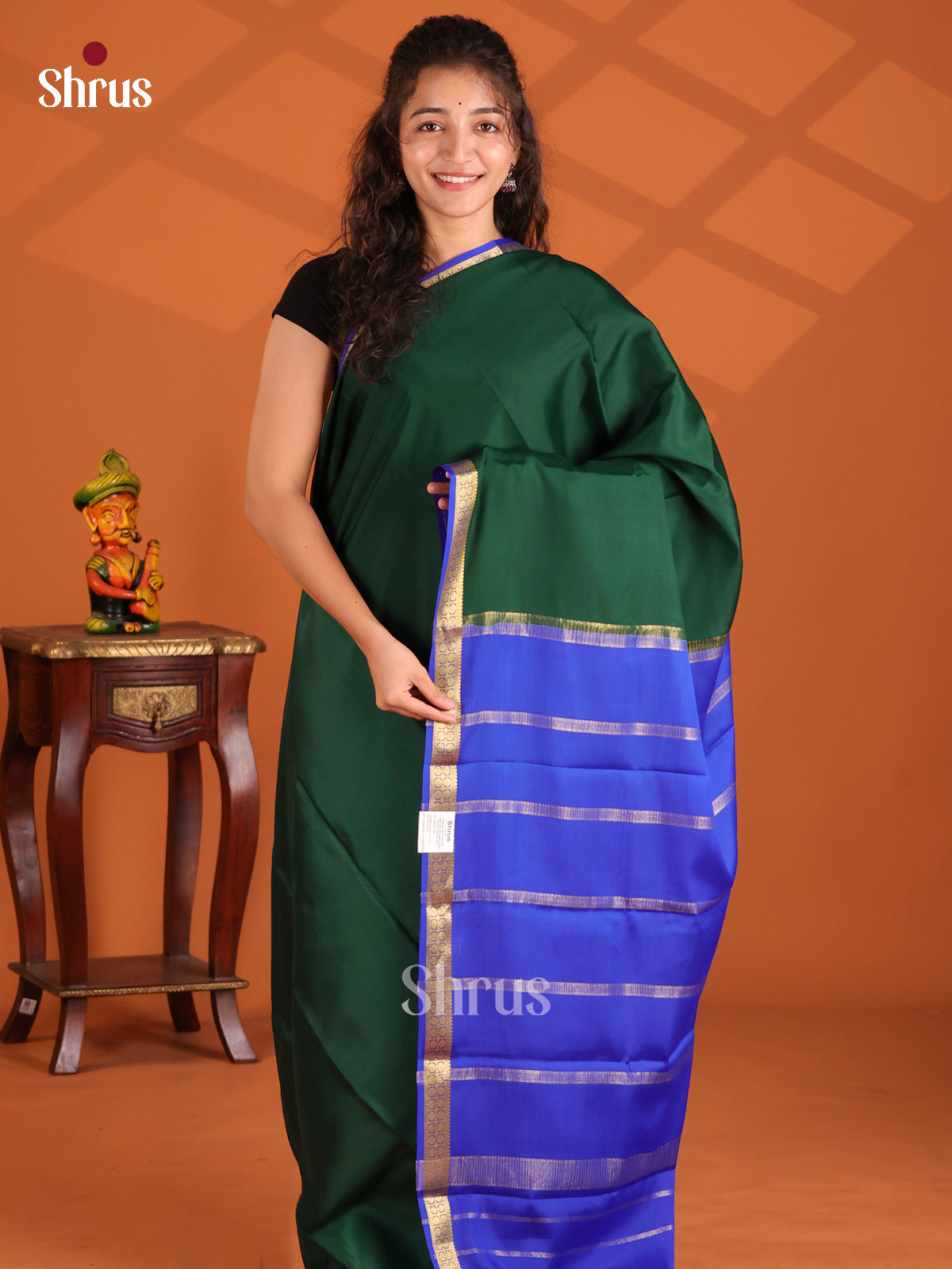 Greenish blue Warm Silk Saree