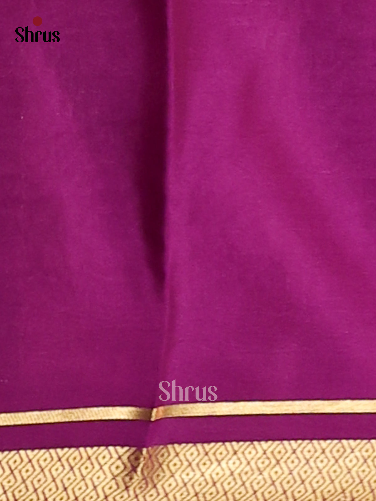 Peach & Purple - Mysore Silk Saree - Shop on Shrus.com