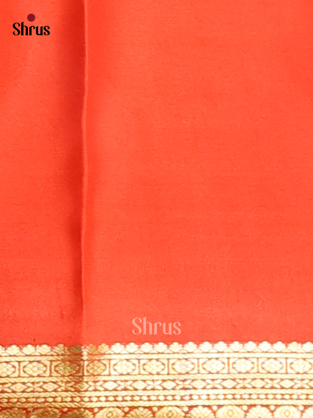 Grey & Orange- Mysore Silk Saree-1