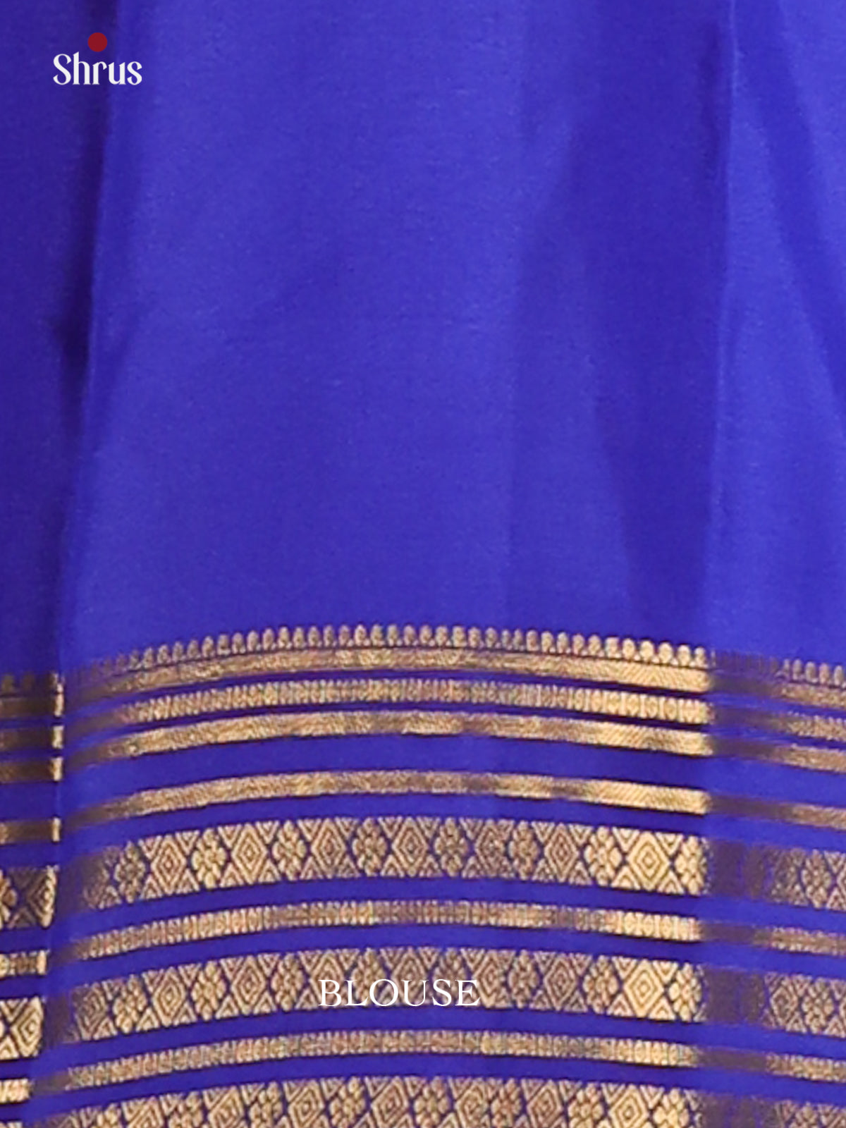 Yellow & Blue - Mysore Silk Saree - Shop on Shrus.com