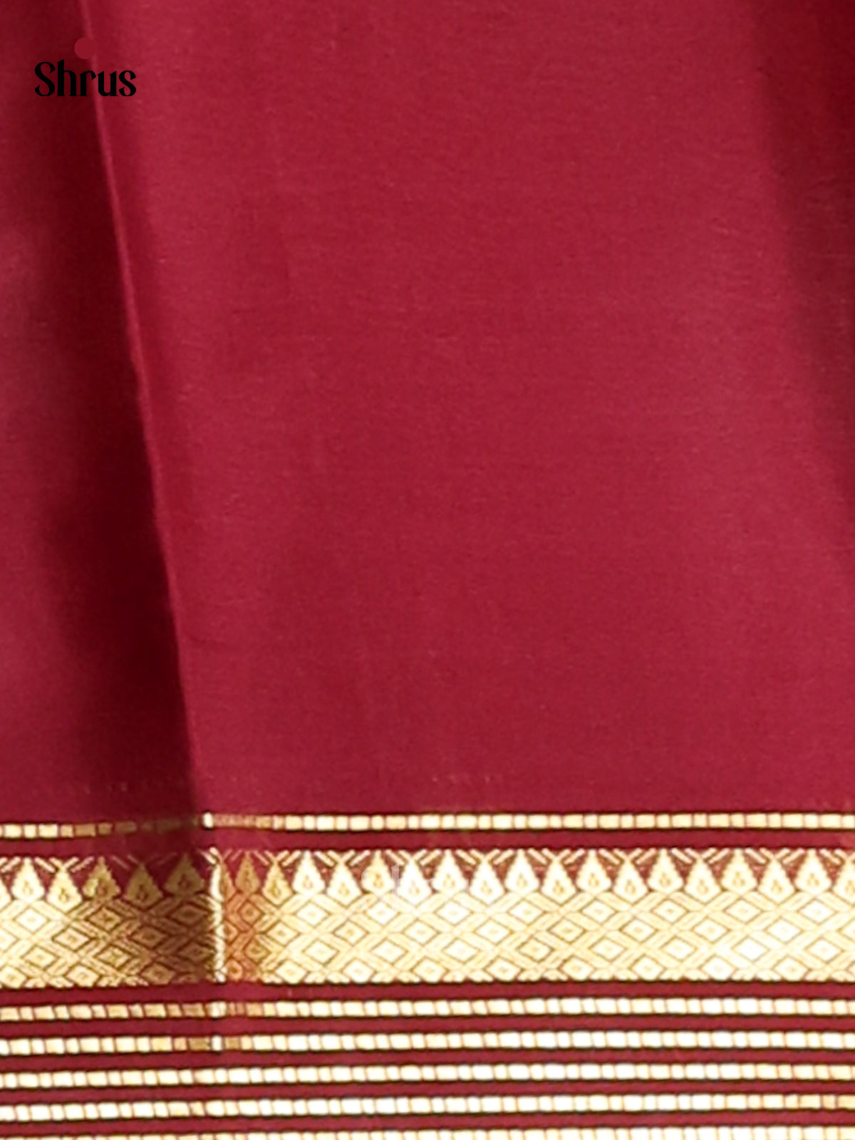 Green & Maroon - Mysore Silk Saree - Shop on Shrus.com