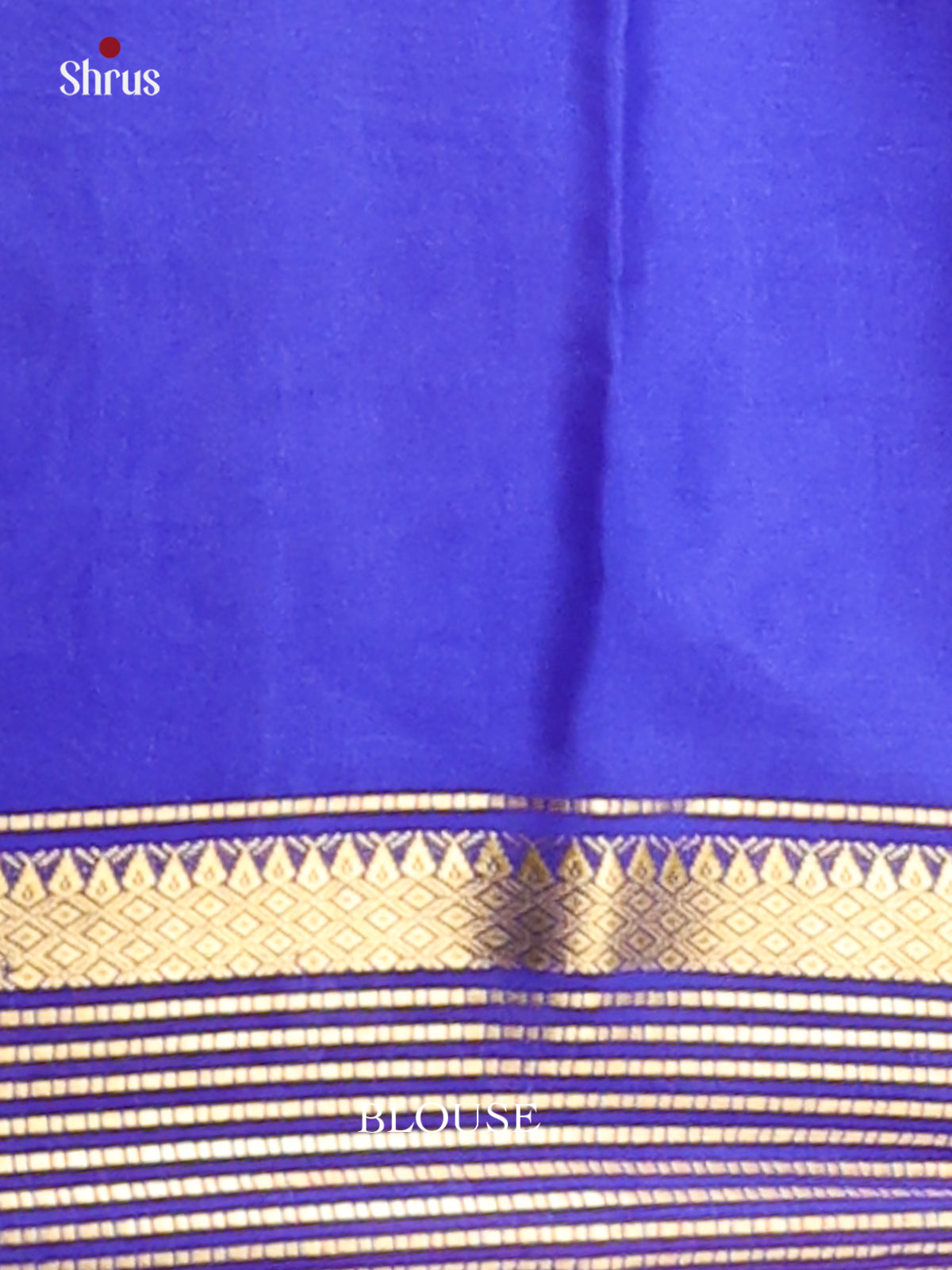 Teal Green and Royal Blue - Mysore Silk Saree-1