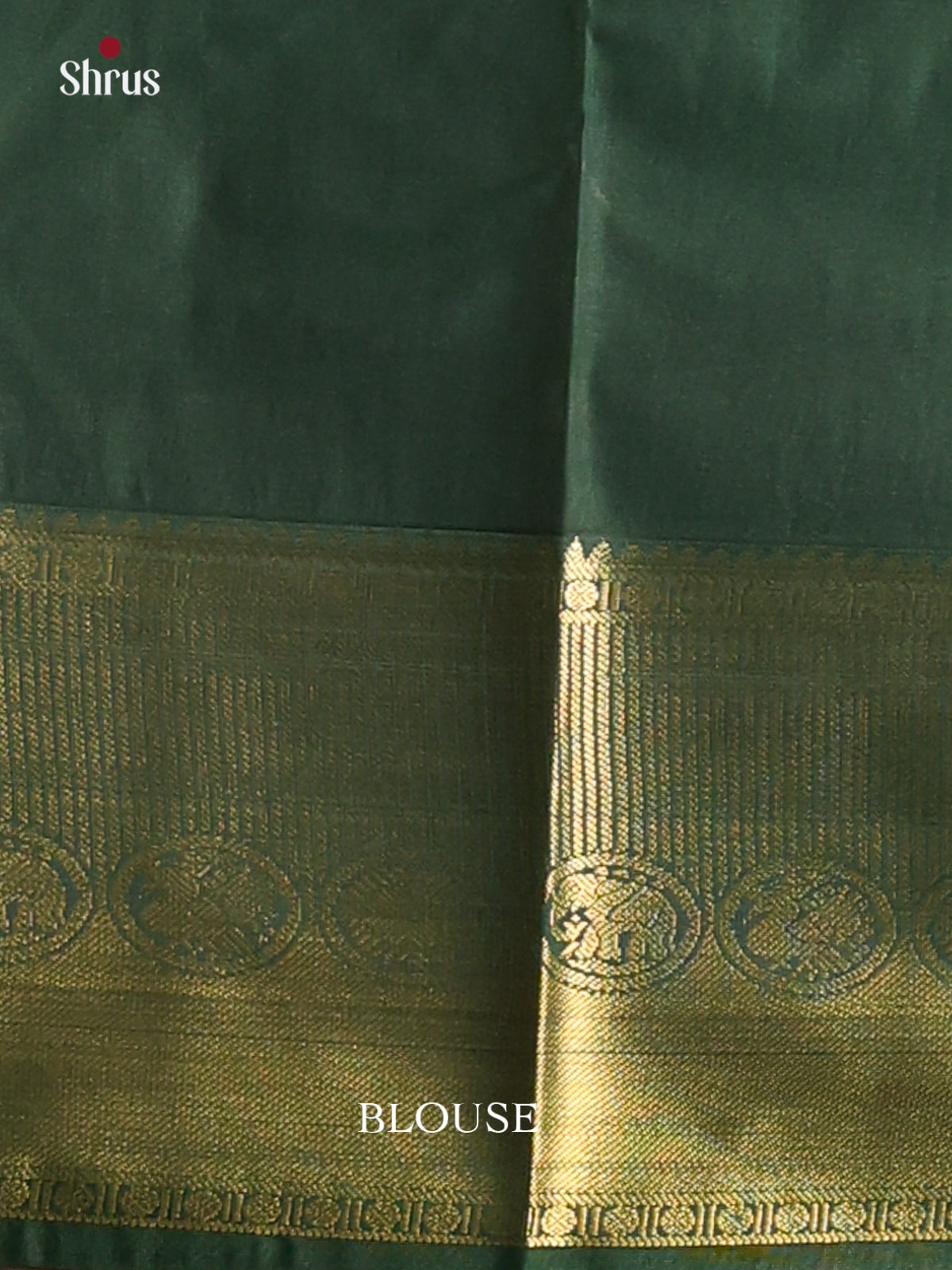 Cream & Green - Korvai Semi Kanchipuram Saree - Shop on Shrus.com