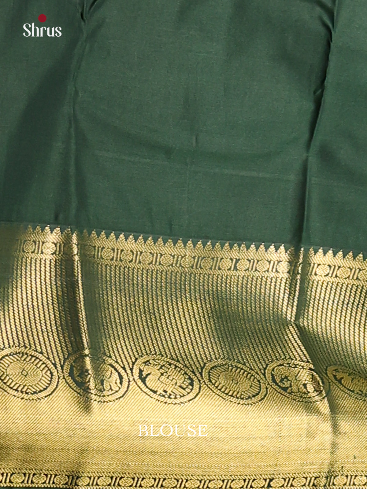 Red & Green - Korvai Semi Kanchipuram Saree - Shop on Shrus.com