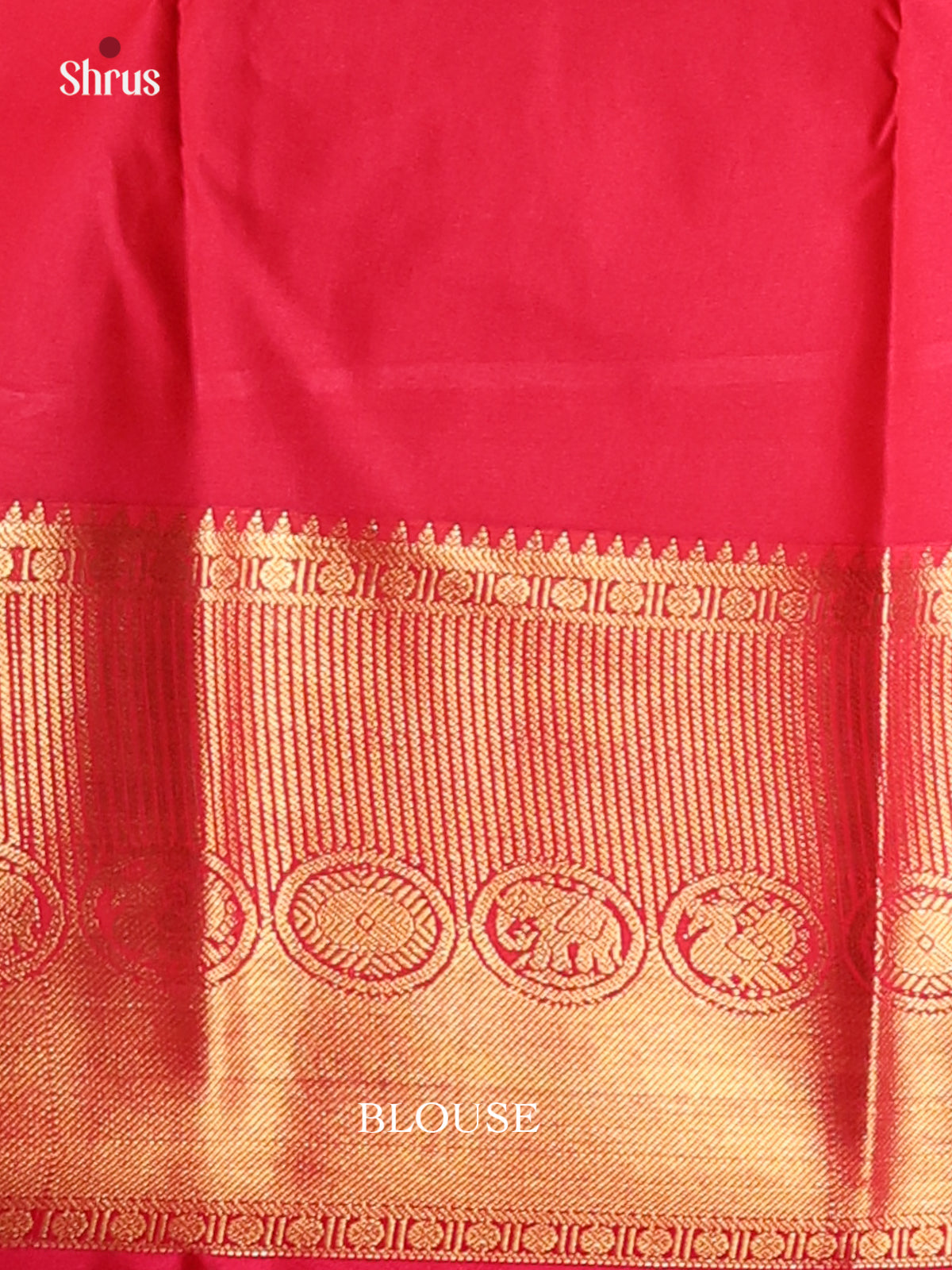 Yellow & Red - Korvai Semi Kanchipuram Saree - Shop on Shrus.com