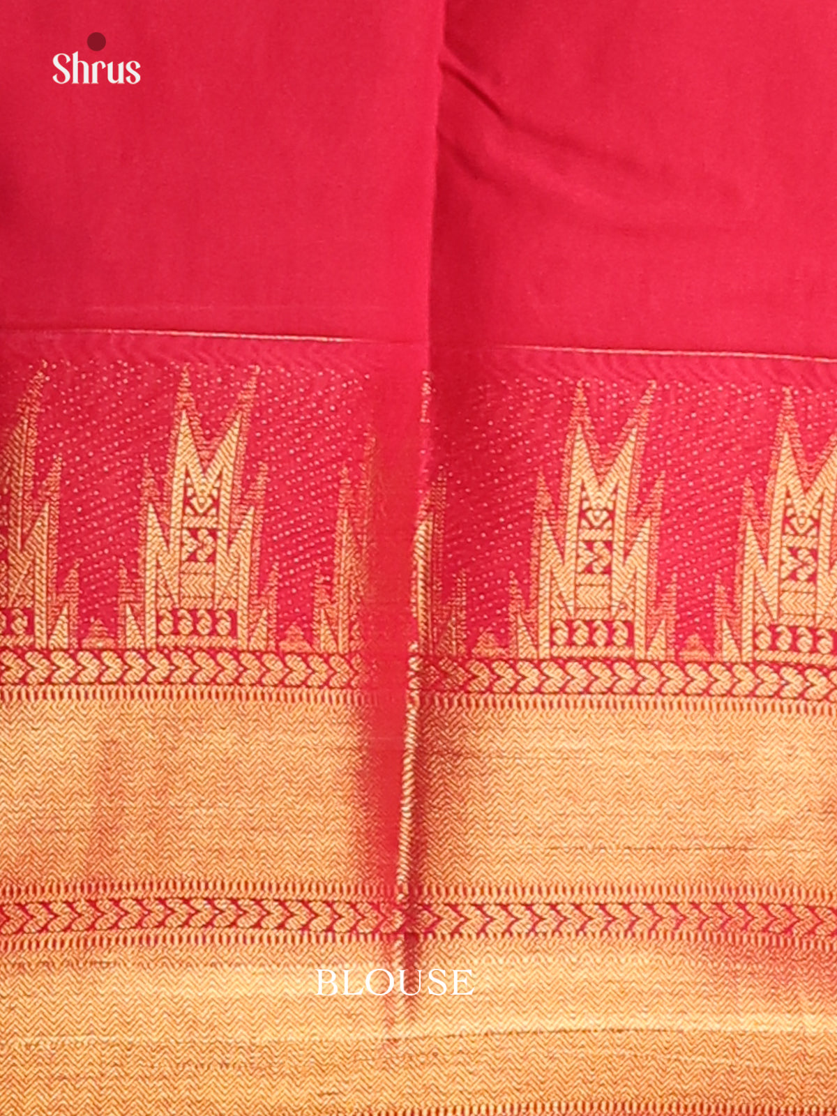 Lavender & Orangish Pink - Semi Kanchipuram Saree - Shop on Shrus.com