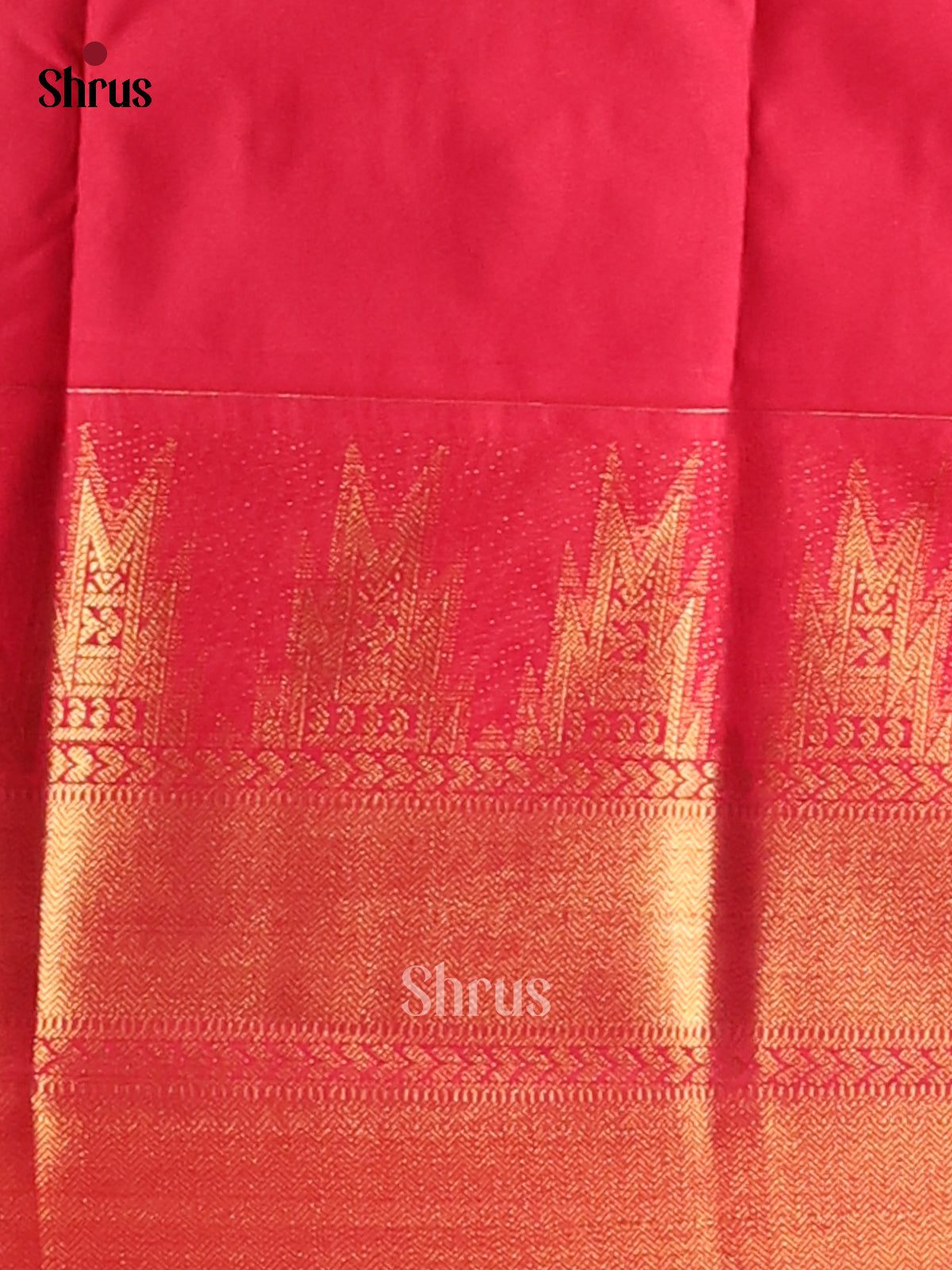 Teal & Orangish Pink - Korvai Semi Kanchipuram Saree - Shop on Shrus.com