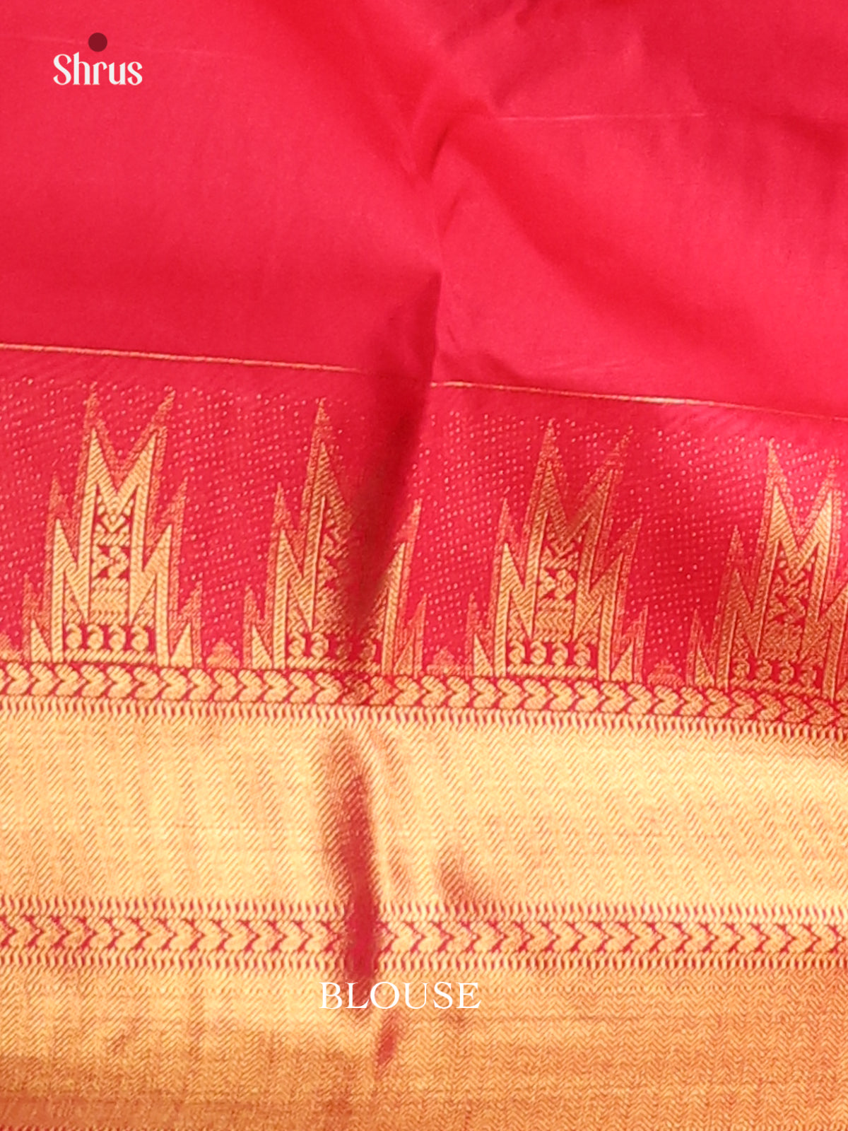 Teal & Orangish Pink - Korvai Semi Kanchipuram Saree - Shop on Shrus.com