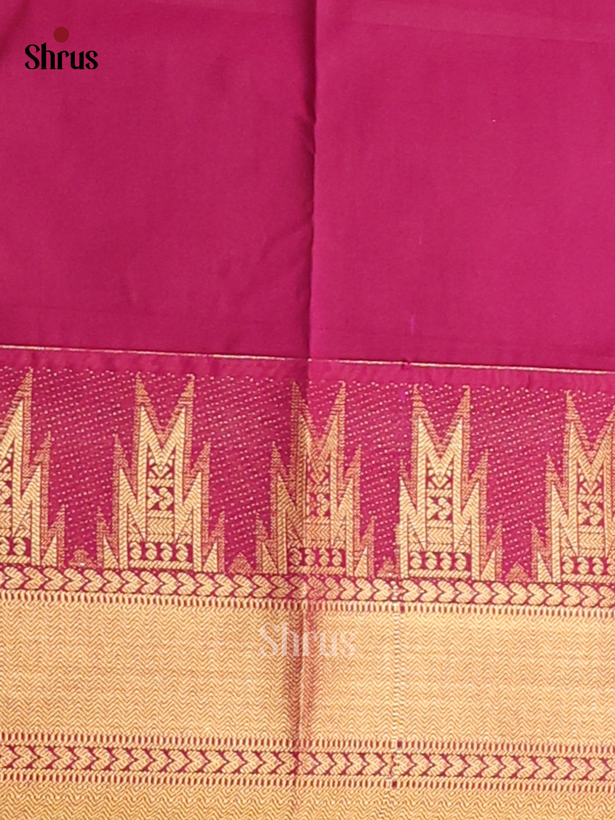 Yellow & Maroon - Korvai Semi Kanchipuram Saree - Shop on Shrus.com