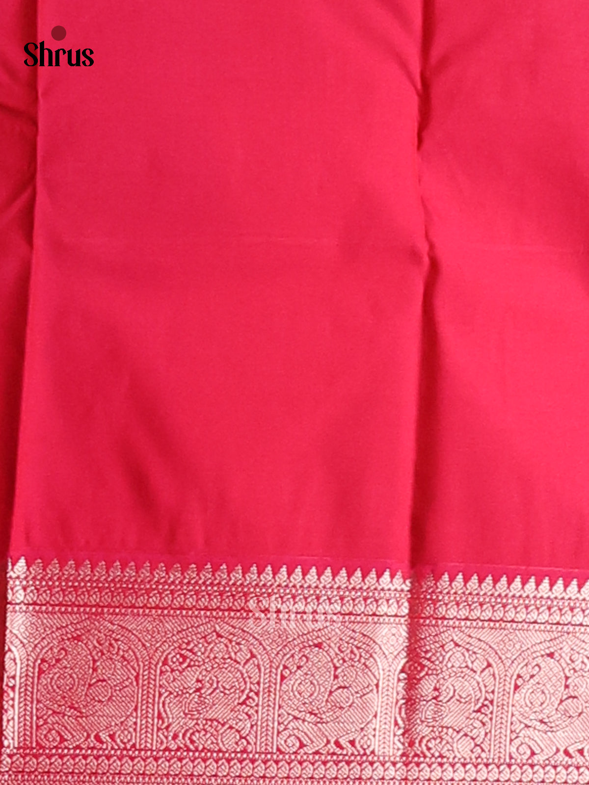 Light Green & Pink - Korvai Semi Kanchipuram Saree - Shop on Shrus.com