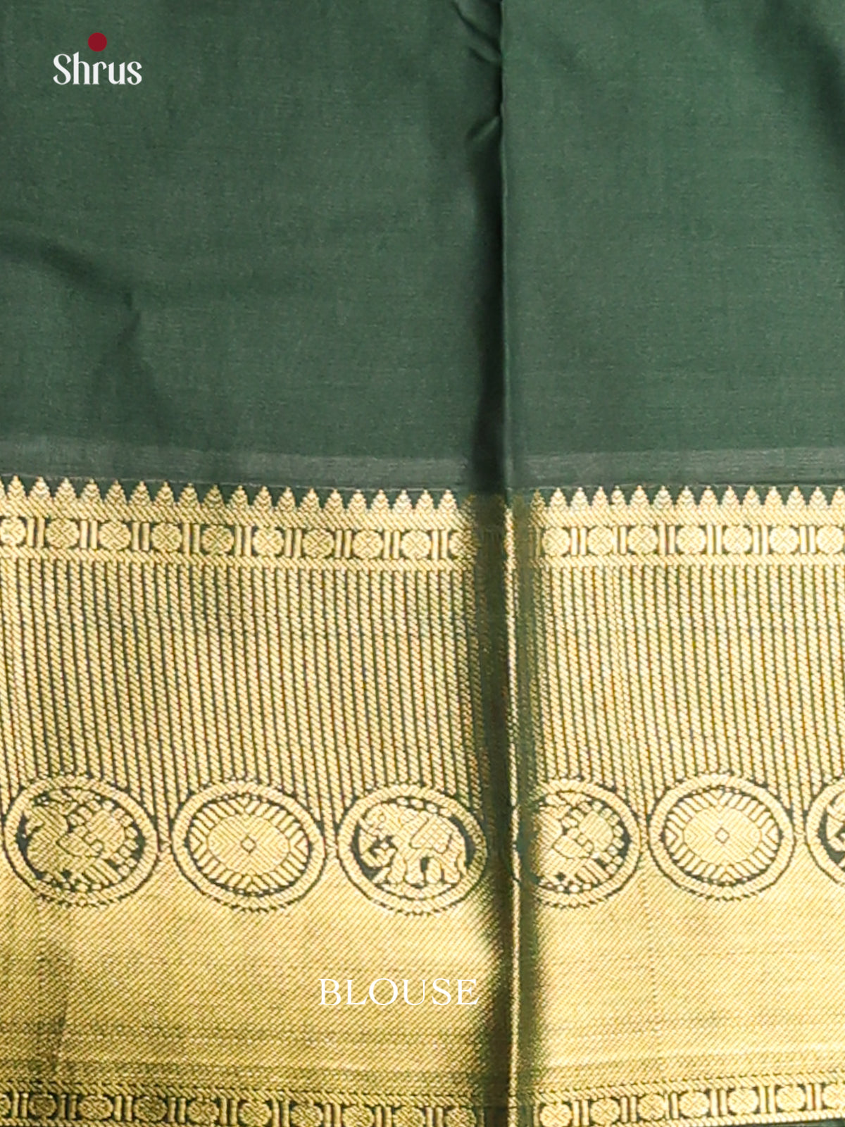 Grey & Green - Korvai Semi Kanchipuram Saree - Shop on Shrus.com
