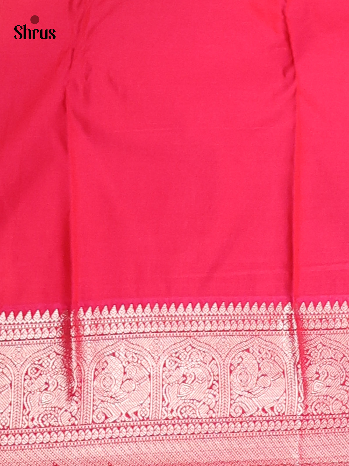 Blue & Red - Korvai Semi Kanchipuram Saree - Shop on Shrus.com