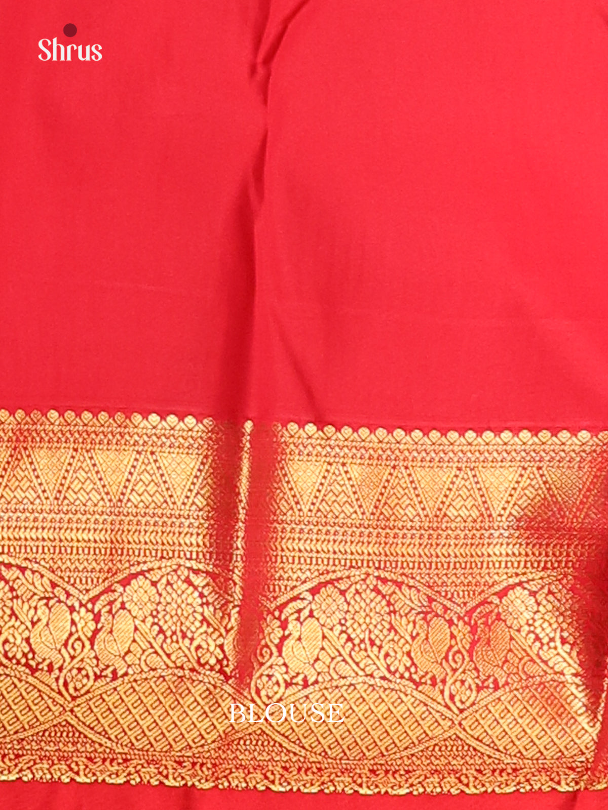 Light Blue & Red - Korvai Semi Kanchipuram Saree - Shop on Shrus.com