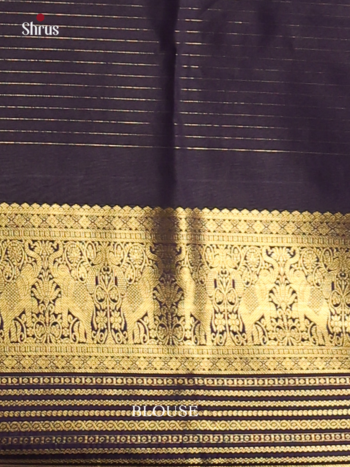 Purple & Blue - Korvai Semi Kanchipuram Saree - Shop on Shrus.com