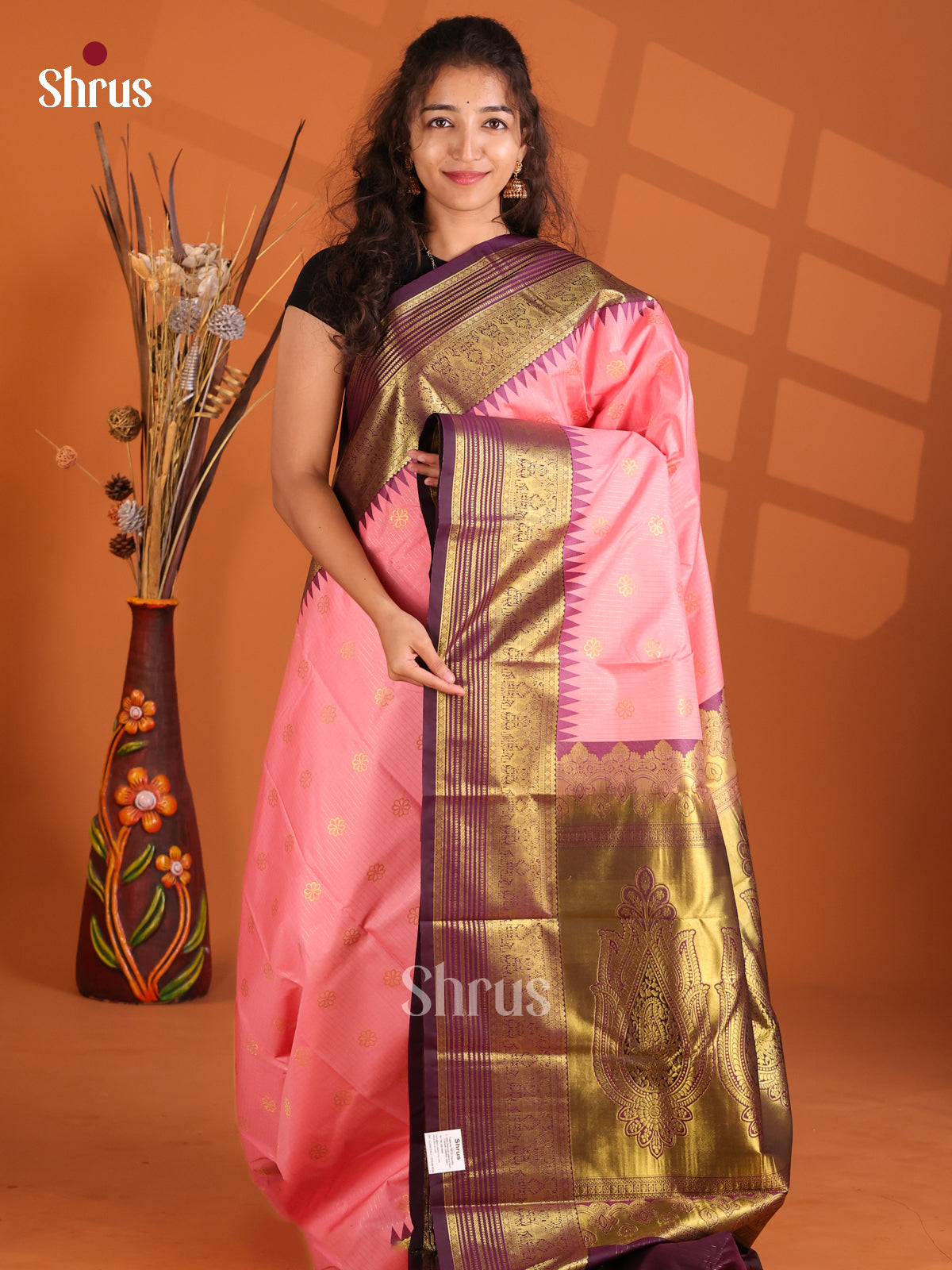DFS06155 - Korvai Semi Kanchipuram Saree - Shop on Shrus.com