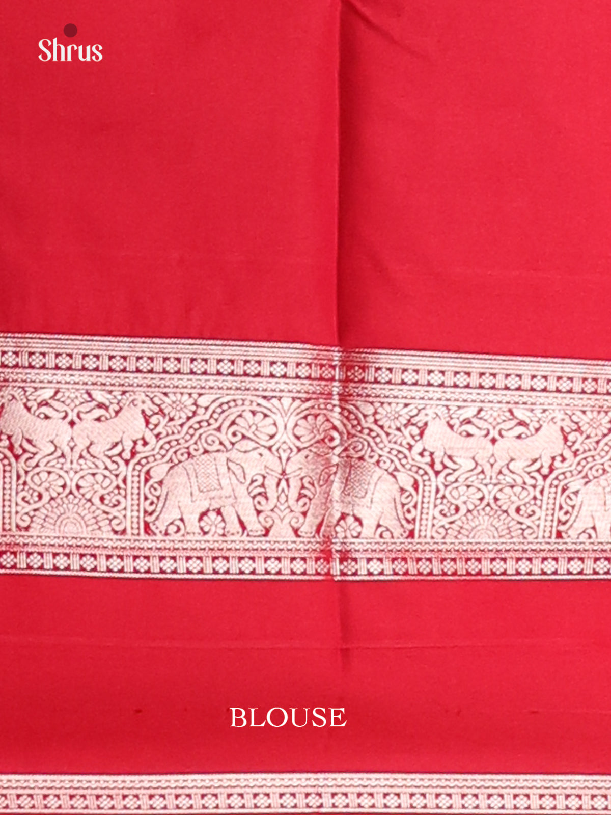 Yellow & Red - Semi Kanchipuram Saree - Shop on Shrus.com