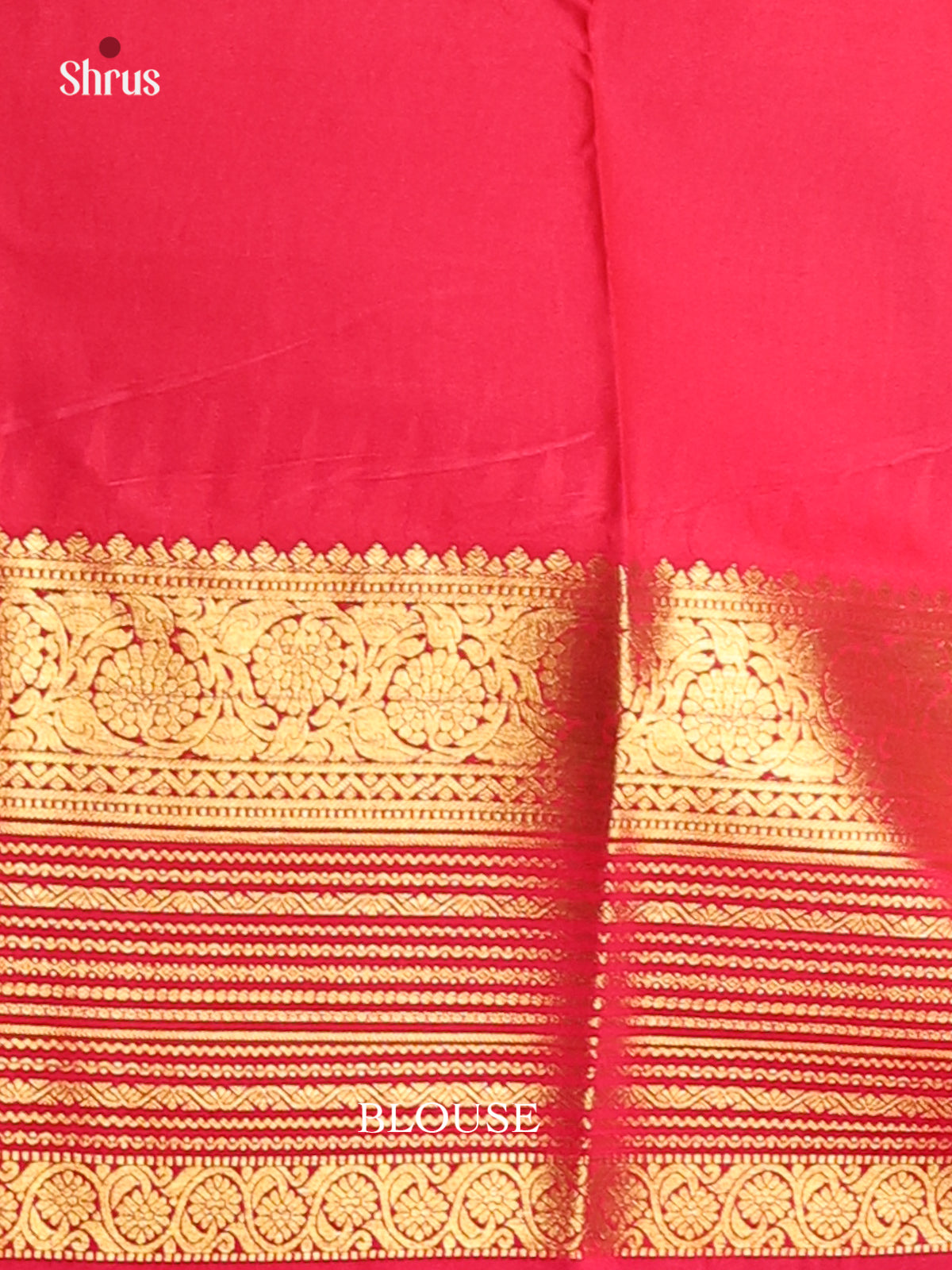 Green & Red - Korvai Semi Kanchipuram Saree - Shop on Shrus.com