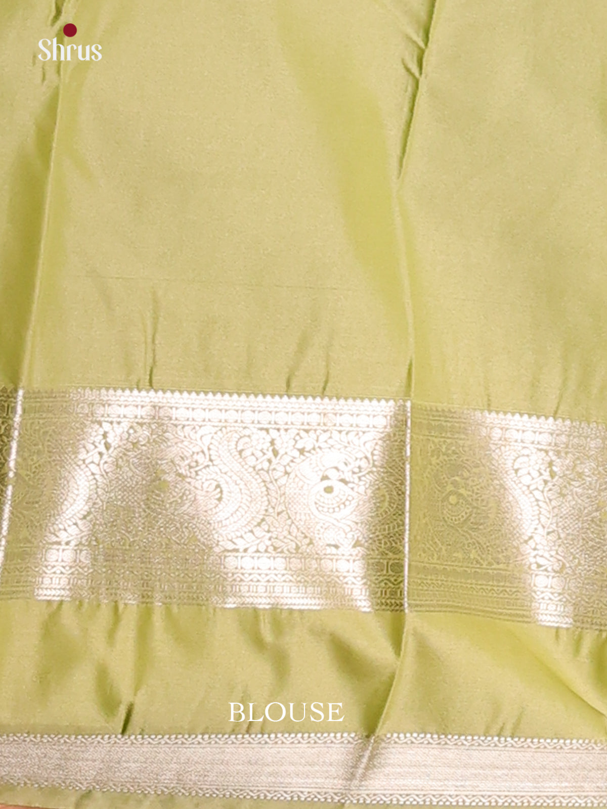 Dark Green & Pista Green - Korvai Semi Kanchipuram Saree - Shop on Shrus.com