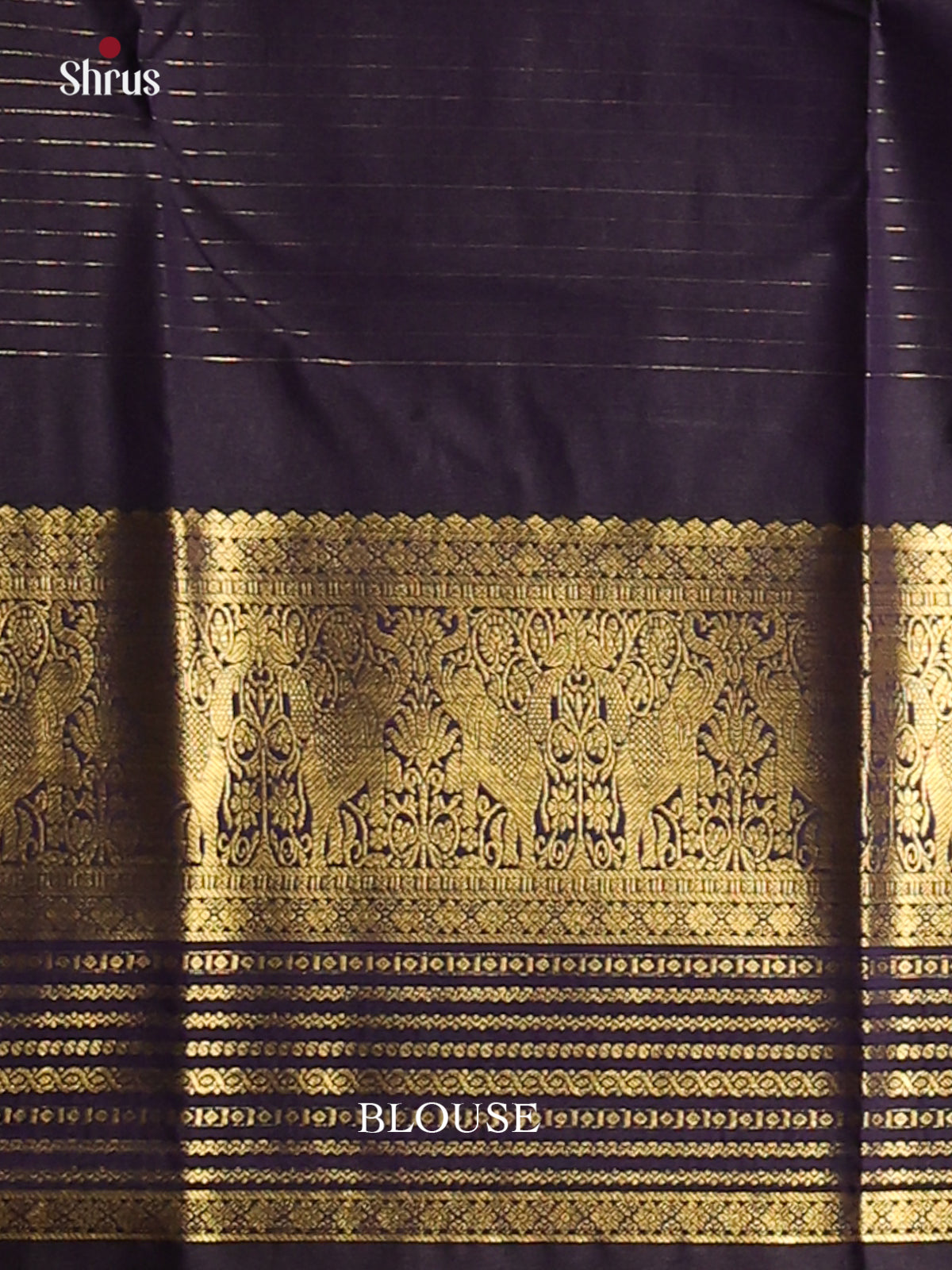 Orangish Pink & Blue - Korvai Semi Kanchipuram Saree - Shop on Shrus.com
