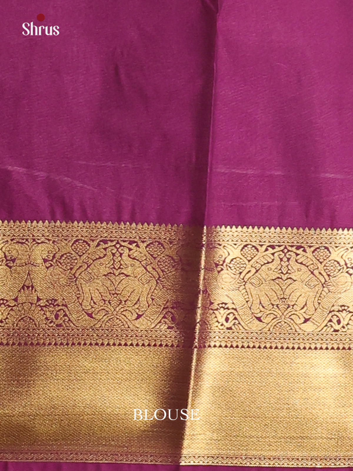 Blue & Purple - Korvai Semi Kanchipuram Saree - Shop on Shrus.com