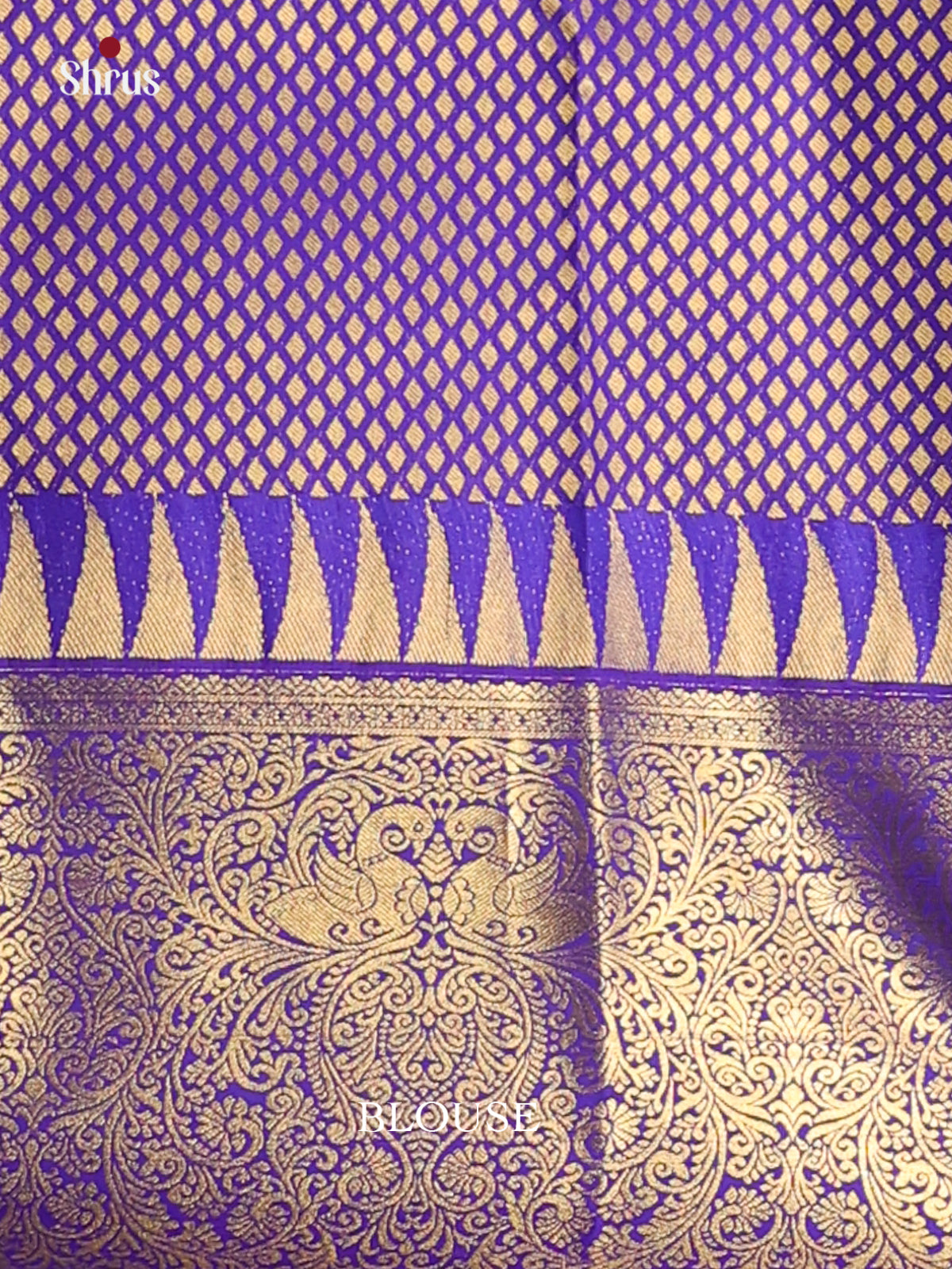 Pink & Blue- Korvai Semi Kanchipuram Saree - Shop on Shrus.com