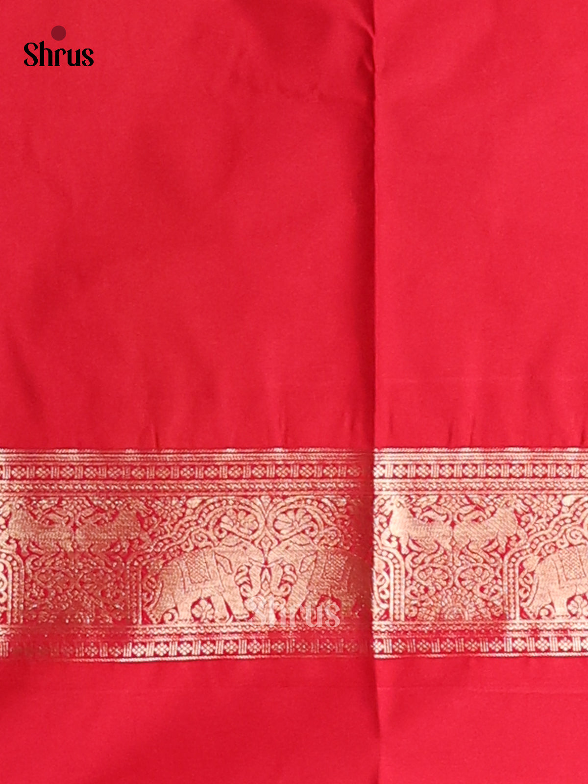 Bottle Green & Orangish Pink - Korvai Semi Kanchipuram Saree