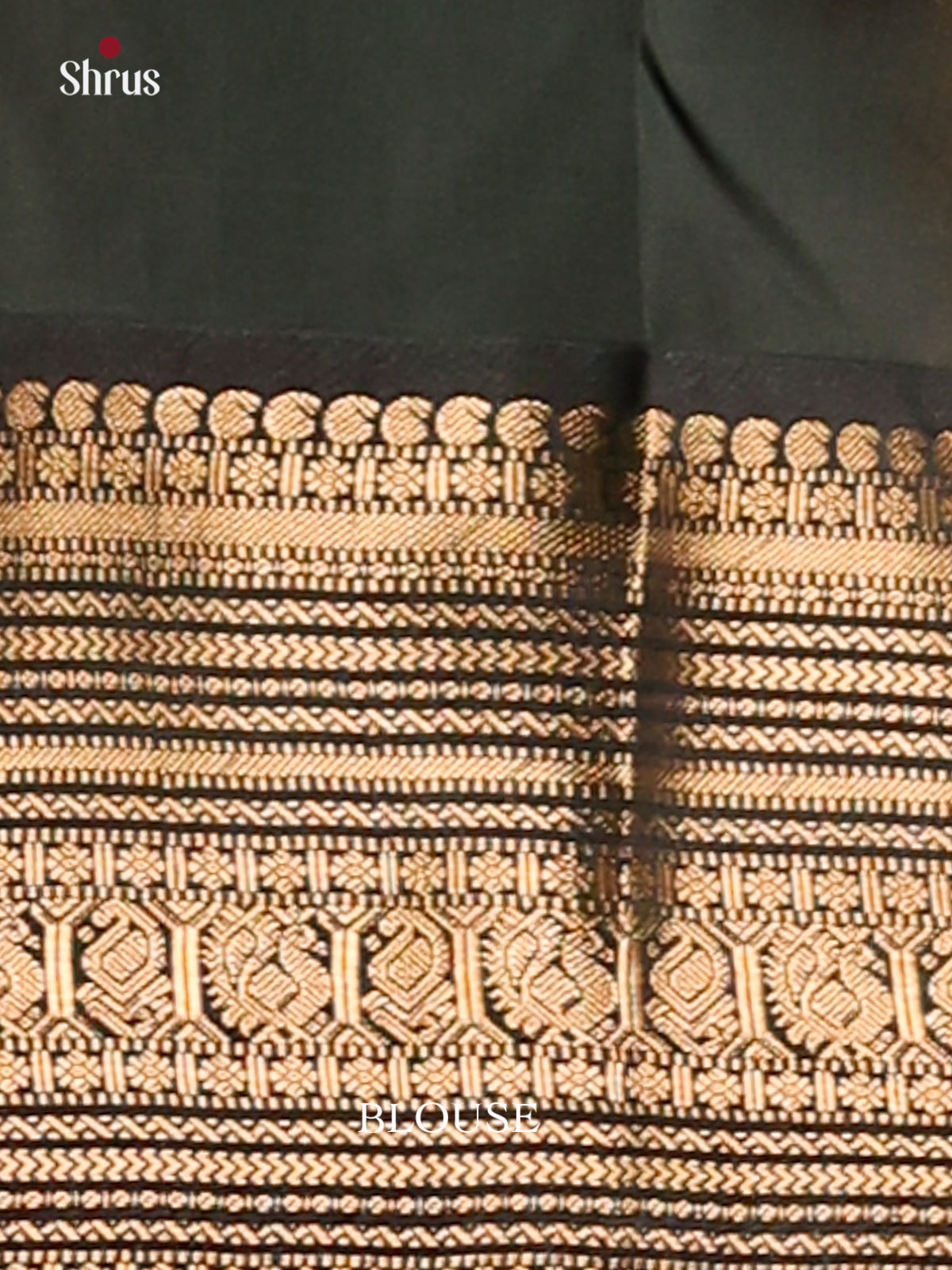 Mustard & Dark Green - Kanchipuram-halfpure Saree