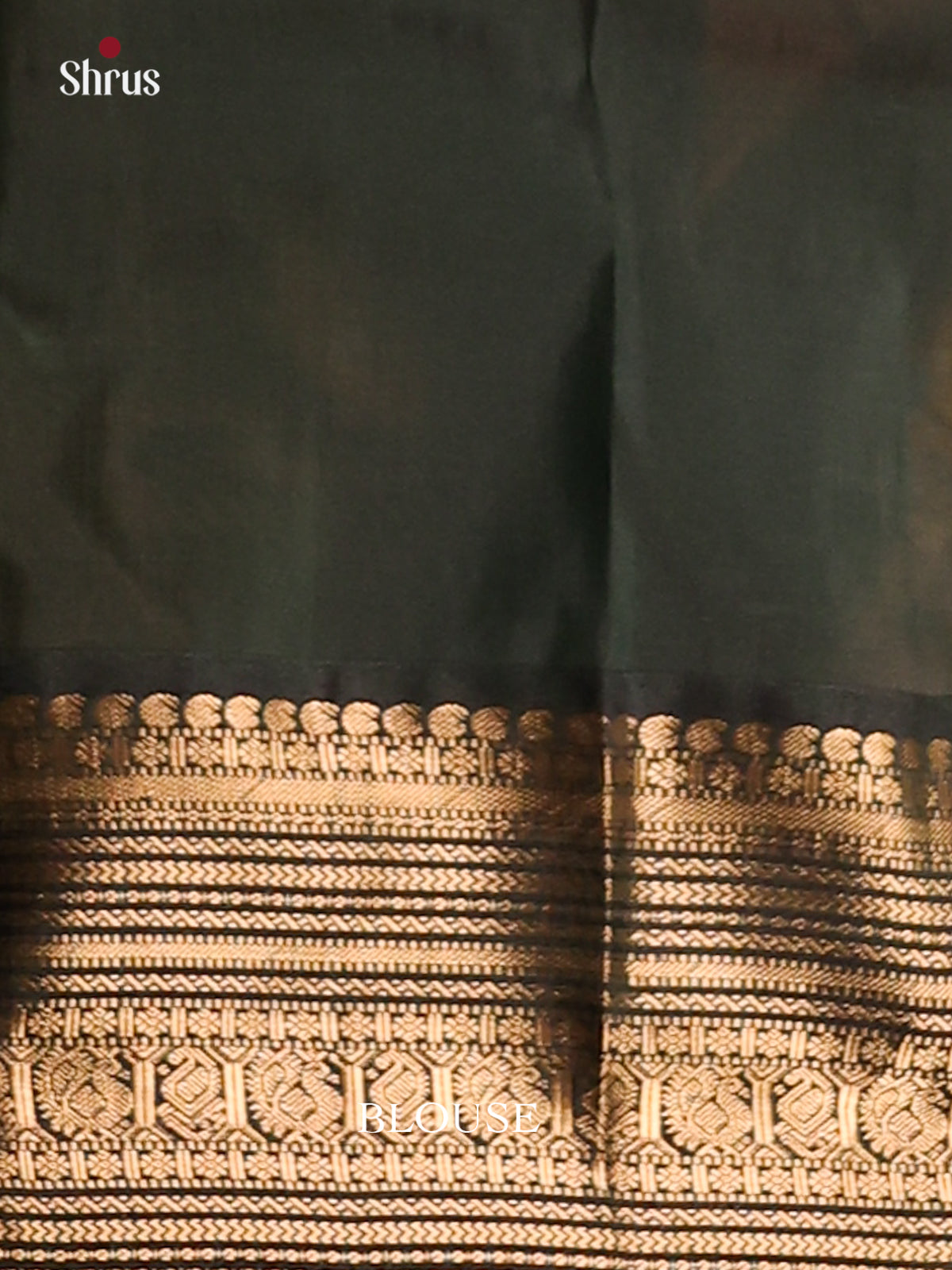 Sky Blue & Green - Kanchipuram-halfpure Saree