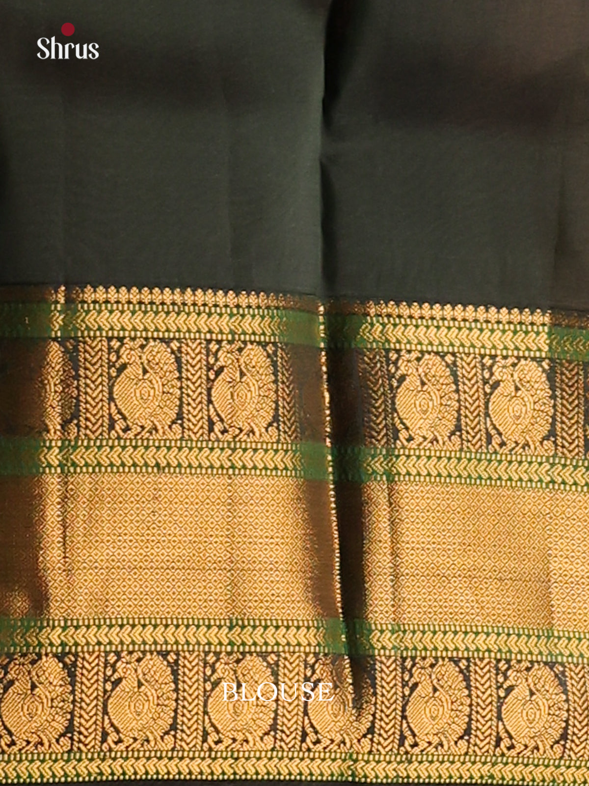 Pink & Dark Green - Kanchipuram-halfpure Saree