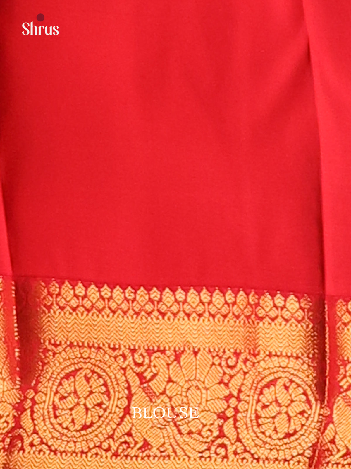 Teal & Red - Kanchipuram-halfpure Saree