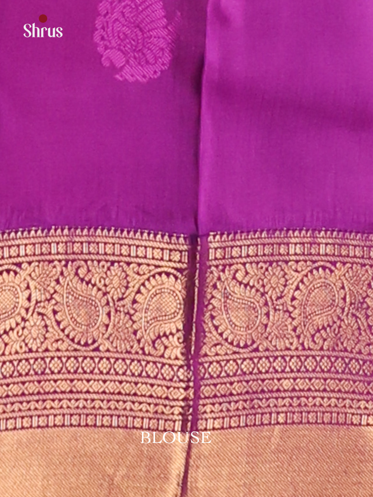 Mustard & Purple- Kanchipuram-halfpure Saree - Shop on Shrus.com