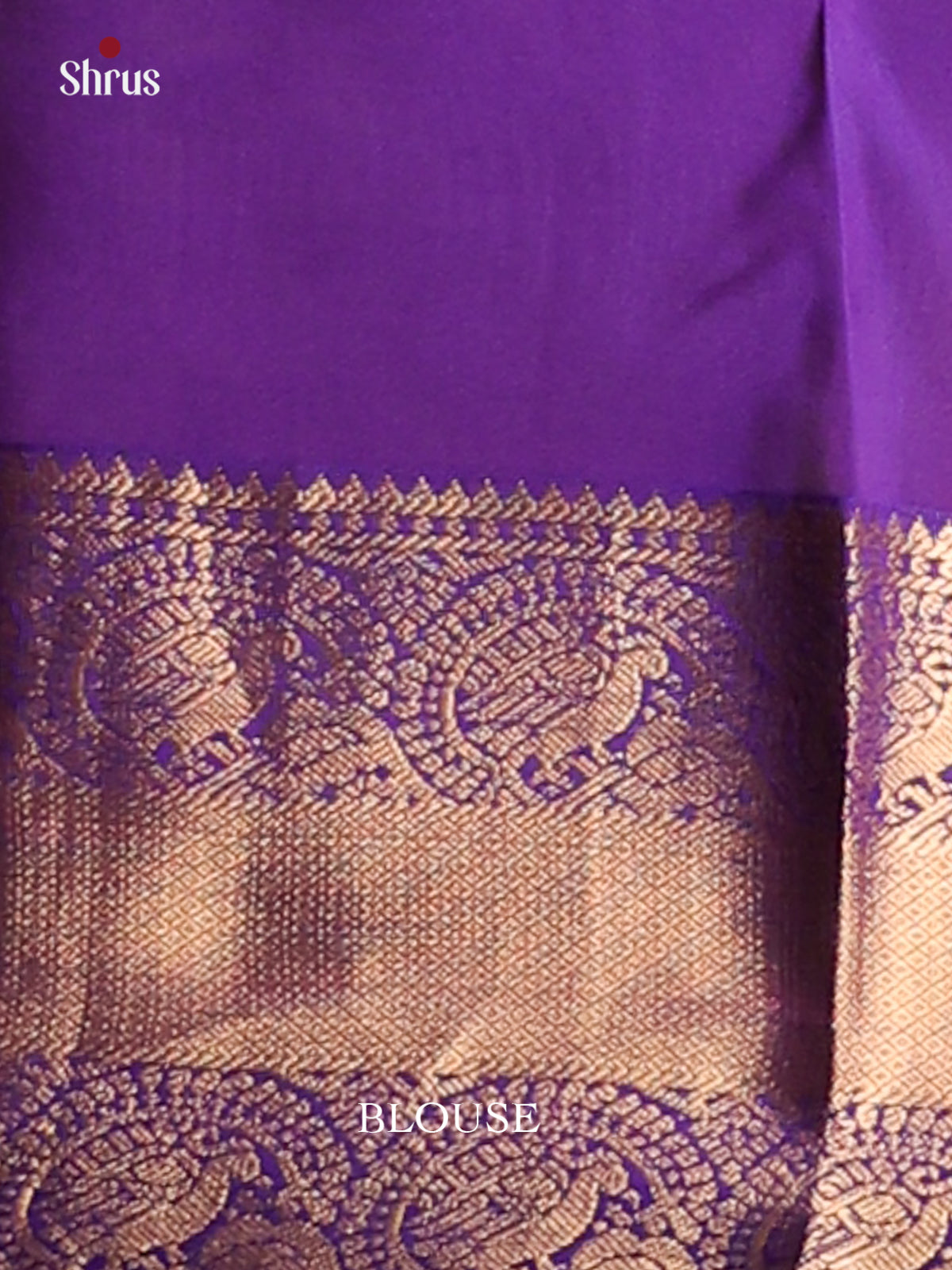 Mustard & Violet - Kanchipuram-halfpure Saree