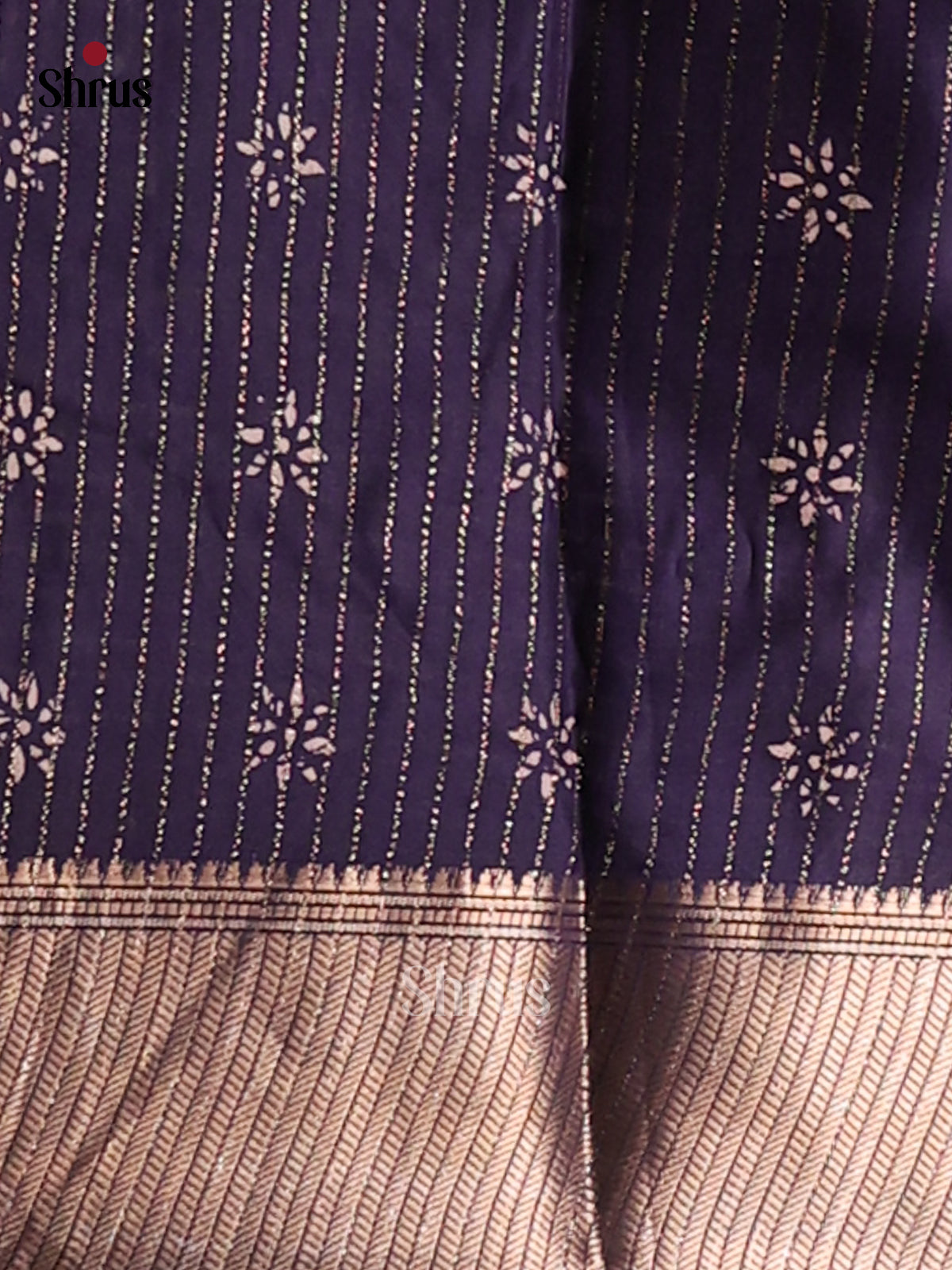 Blue - Semi Crepe Saree