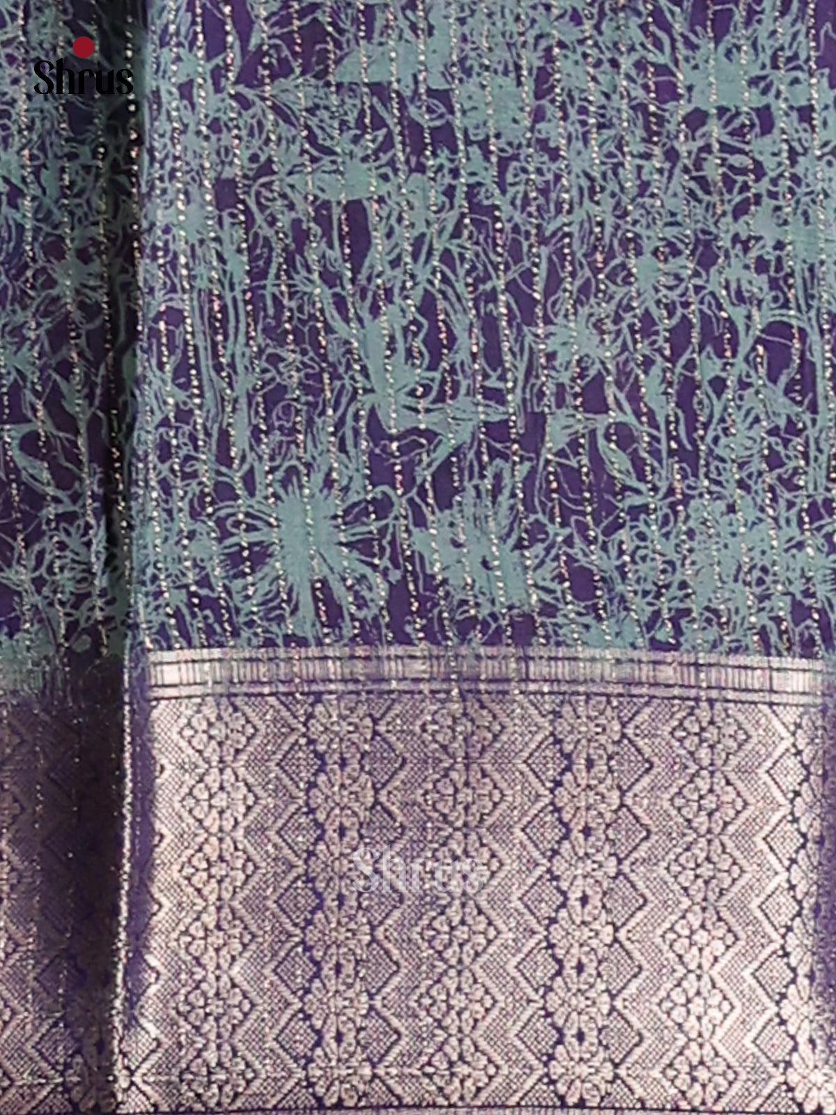Violet & Blue - Semi Crepe Saree - Shop on Shrus.com