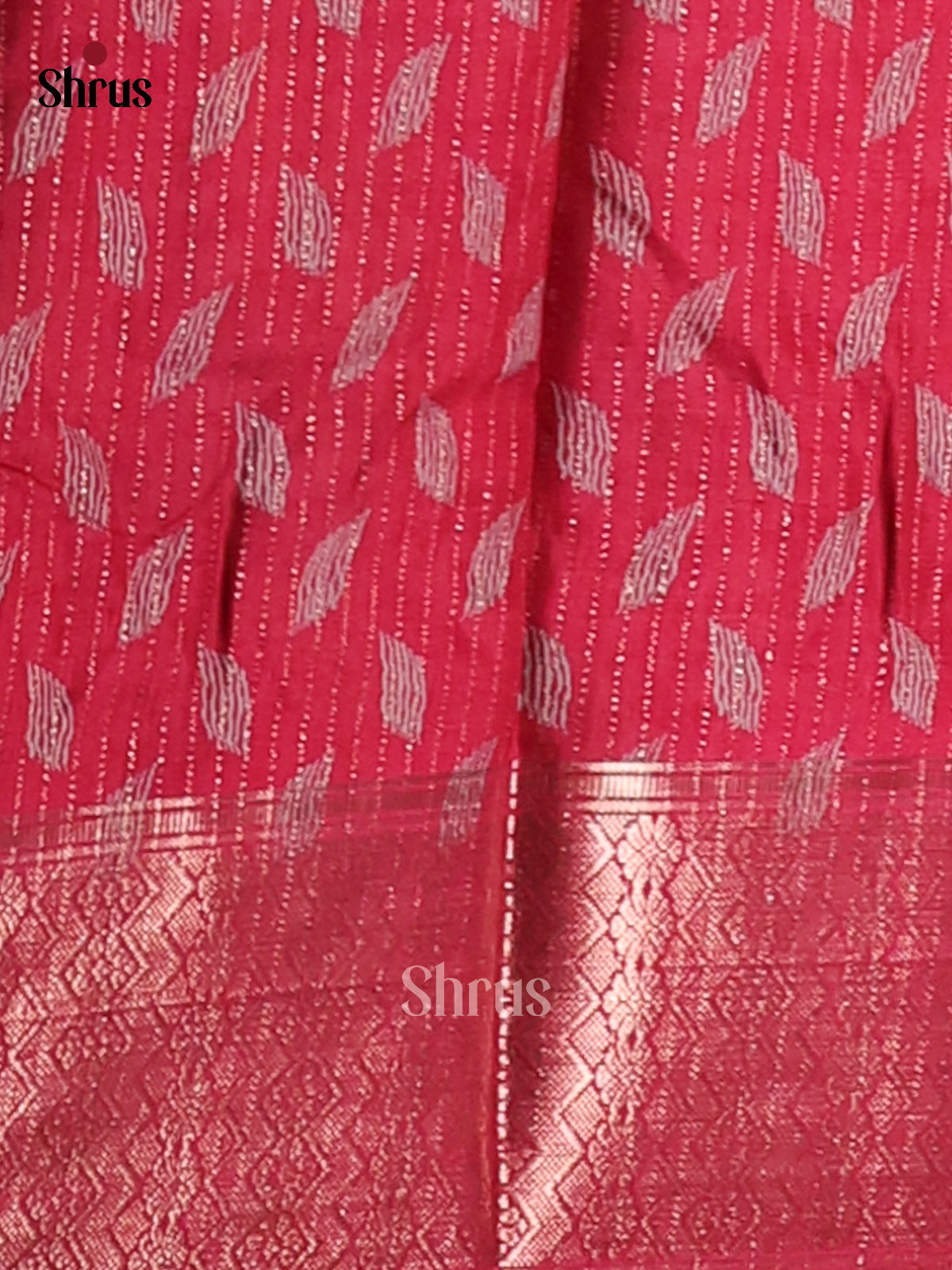 Red - Semi Crepe Saree - Shop on Shrus.com