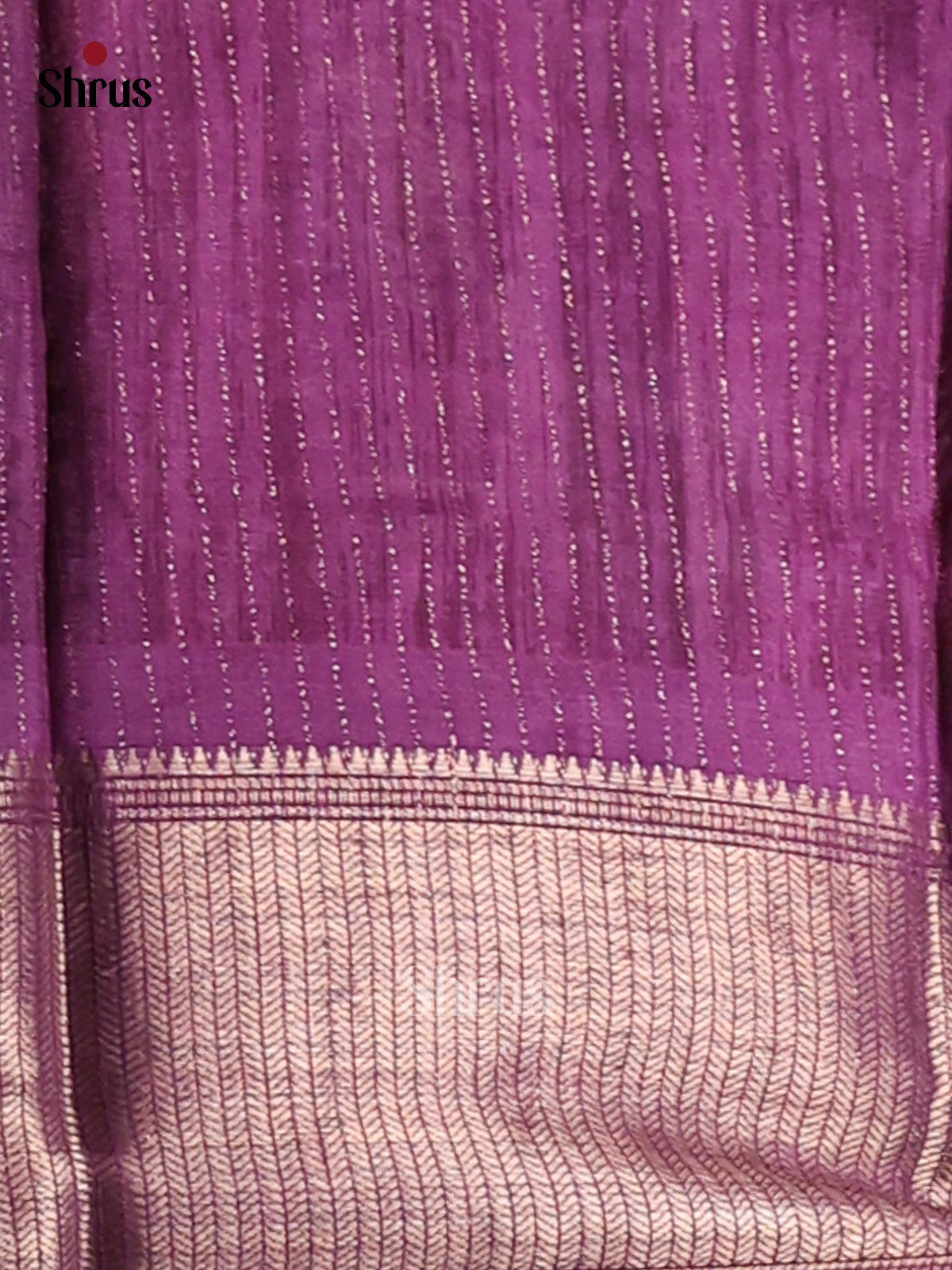 Pink & Purple - Semi Crepe Saree - Shop on Shrus.com