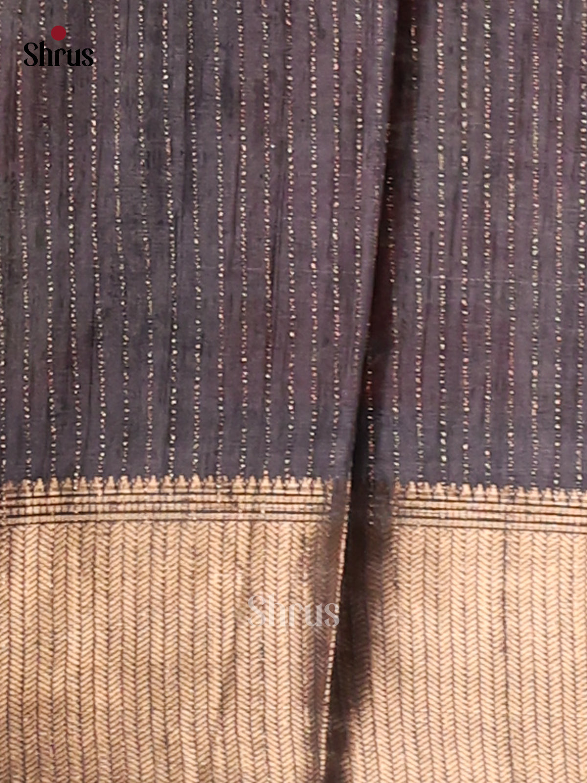 Pink & Black - Semi Crepe Saree - Shop on Shrus.com