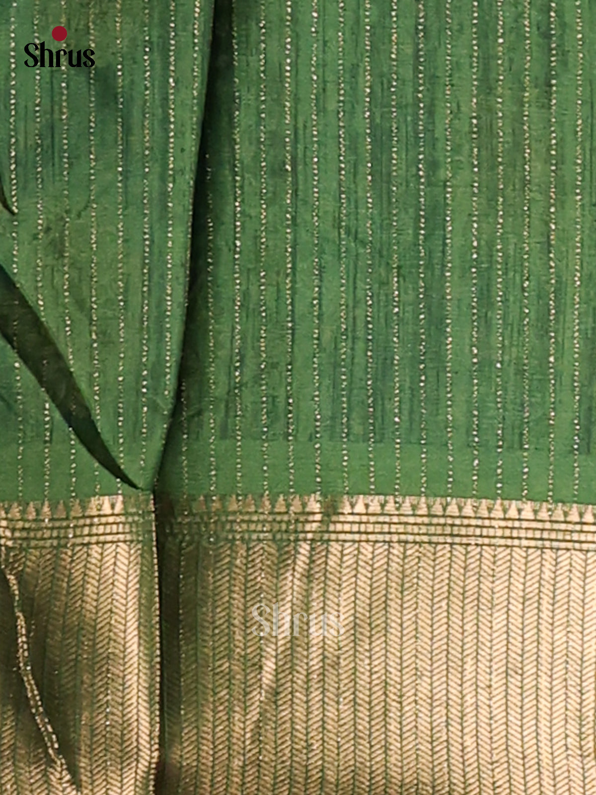 Blue & Green - Semi Crepe Saree