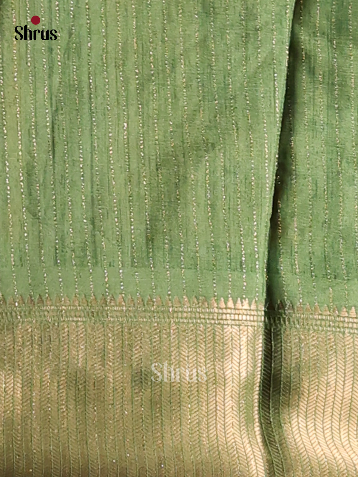 Yellow & Green - Semi Crepe Saree - Shop on Shrus.com