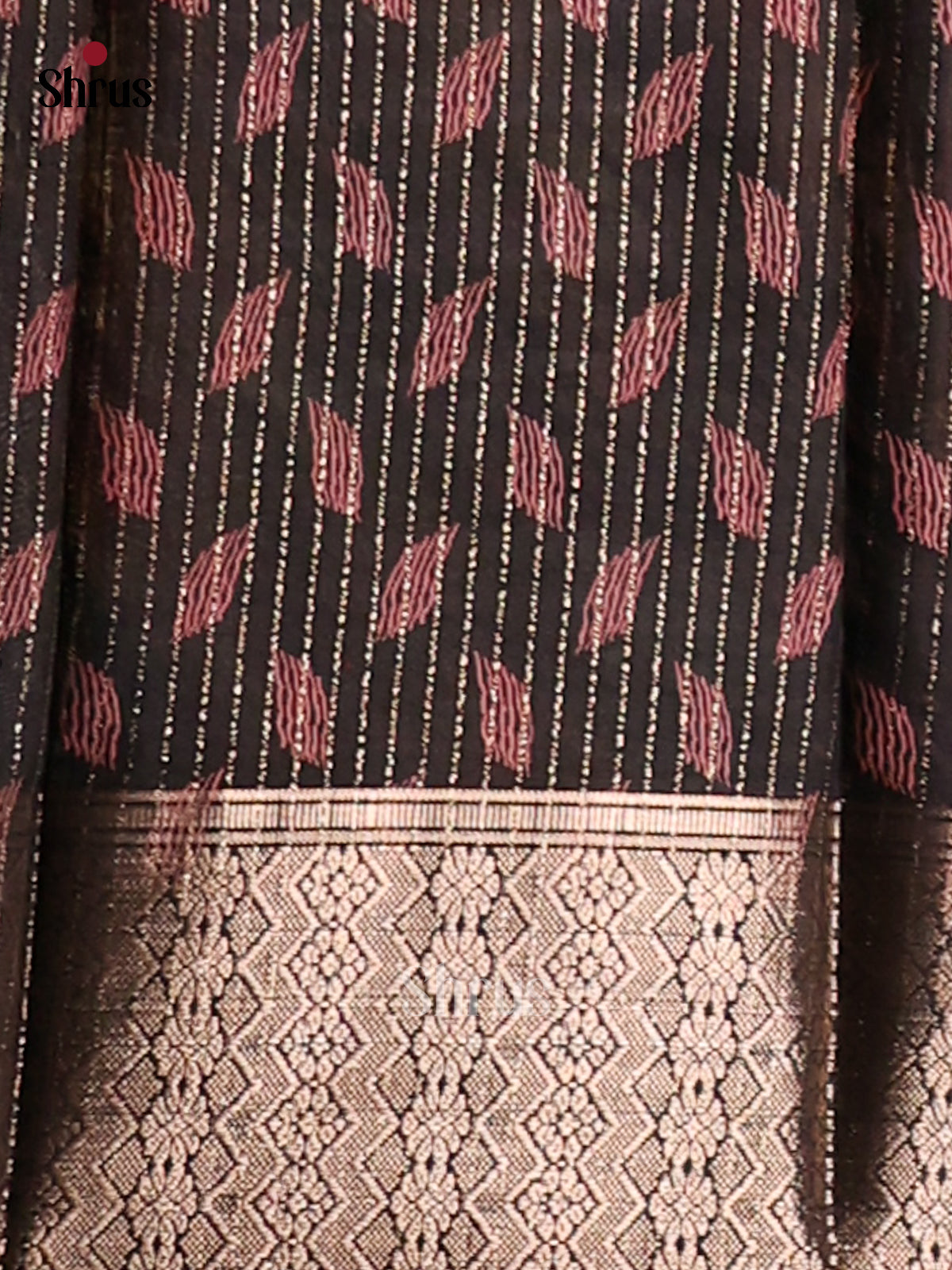 Black - Semi Crepe Saree