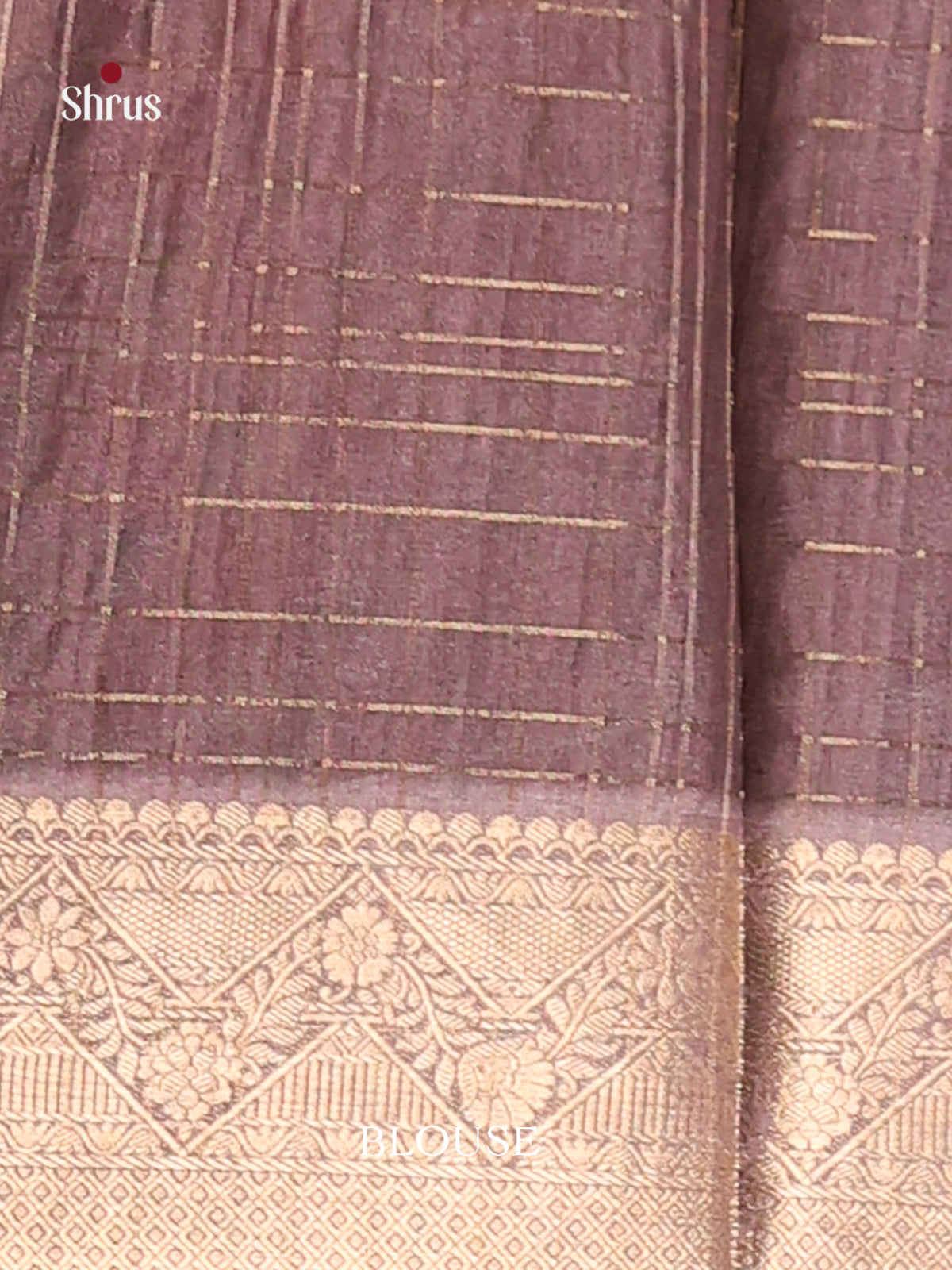 Brown & Cream - Semi Dola silk Saree