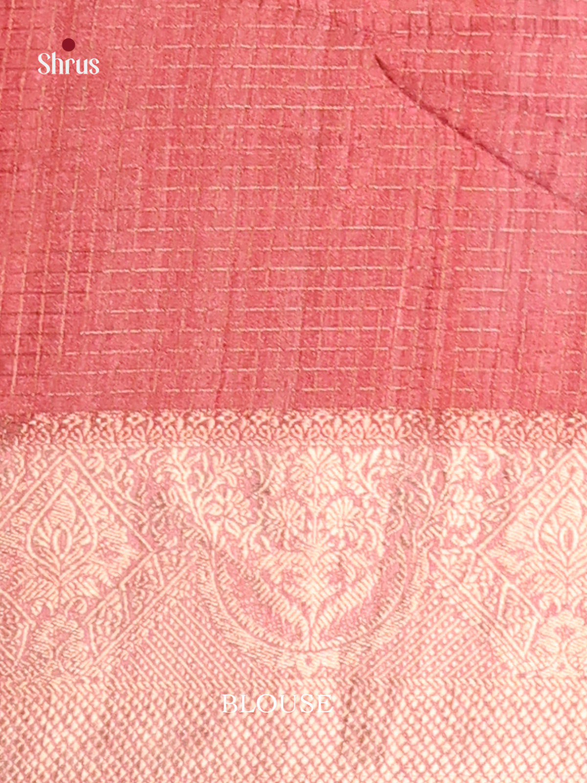 Cream & Pink - Semi Dola silk Saree