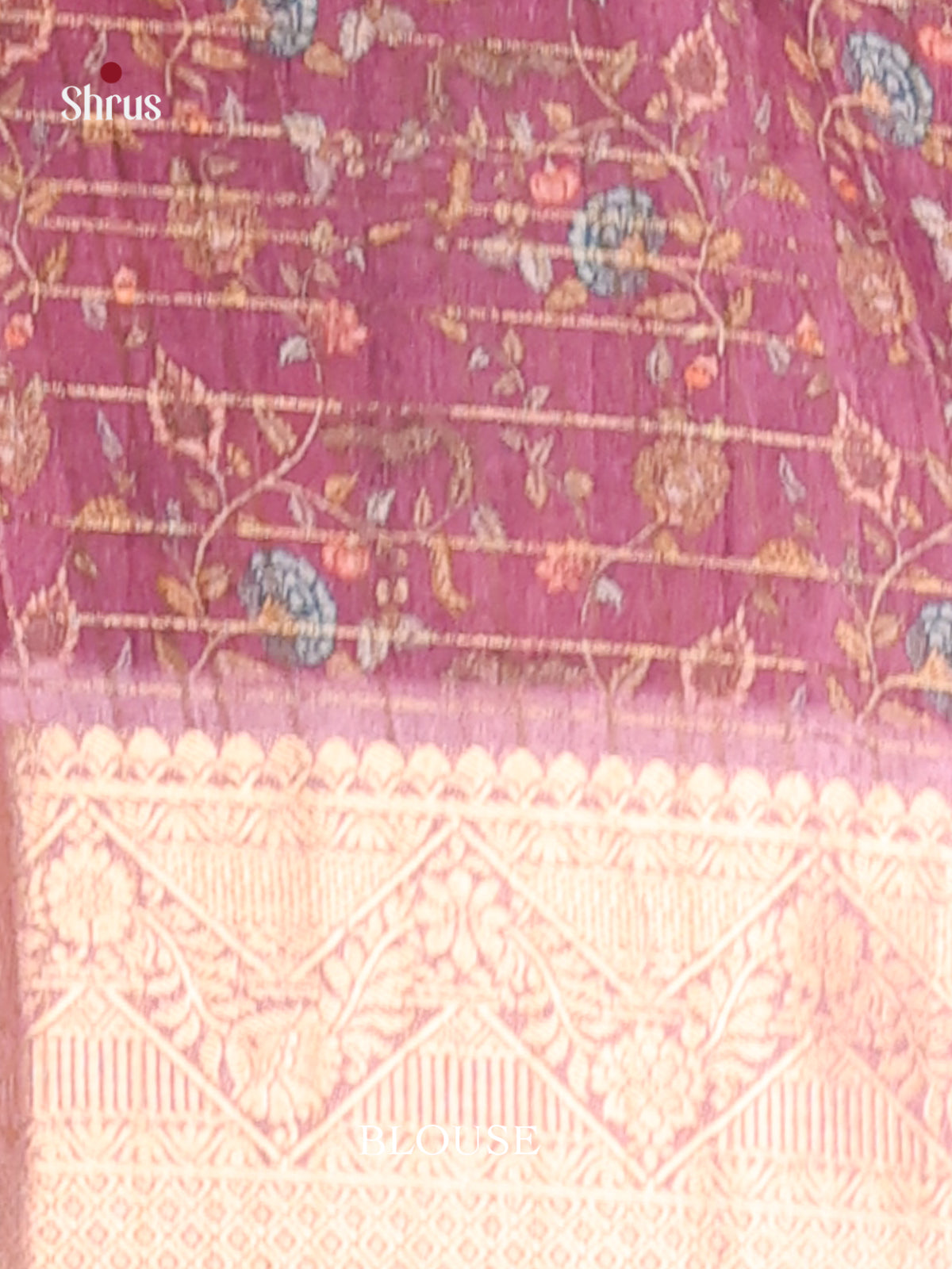 Blue & Purple - Semi Dola silk Saree