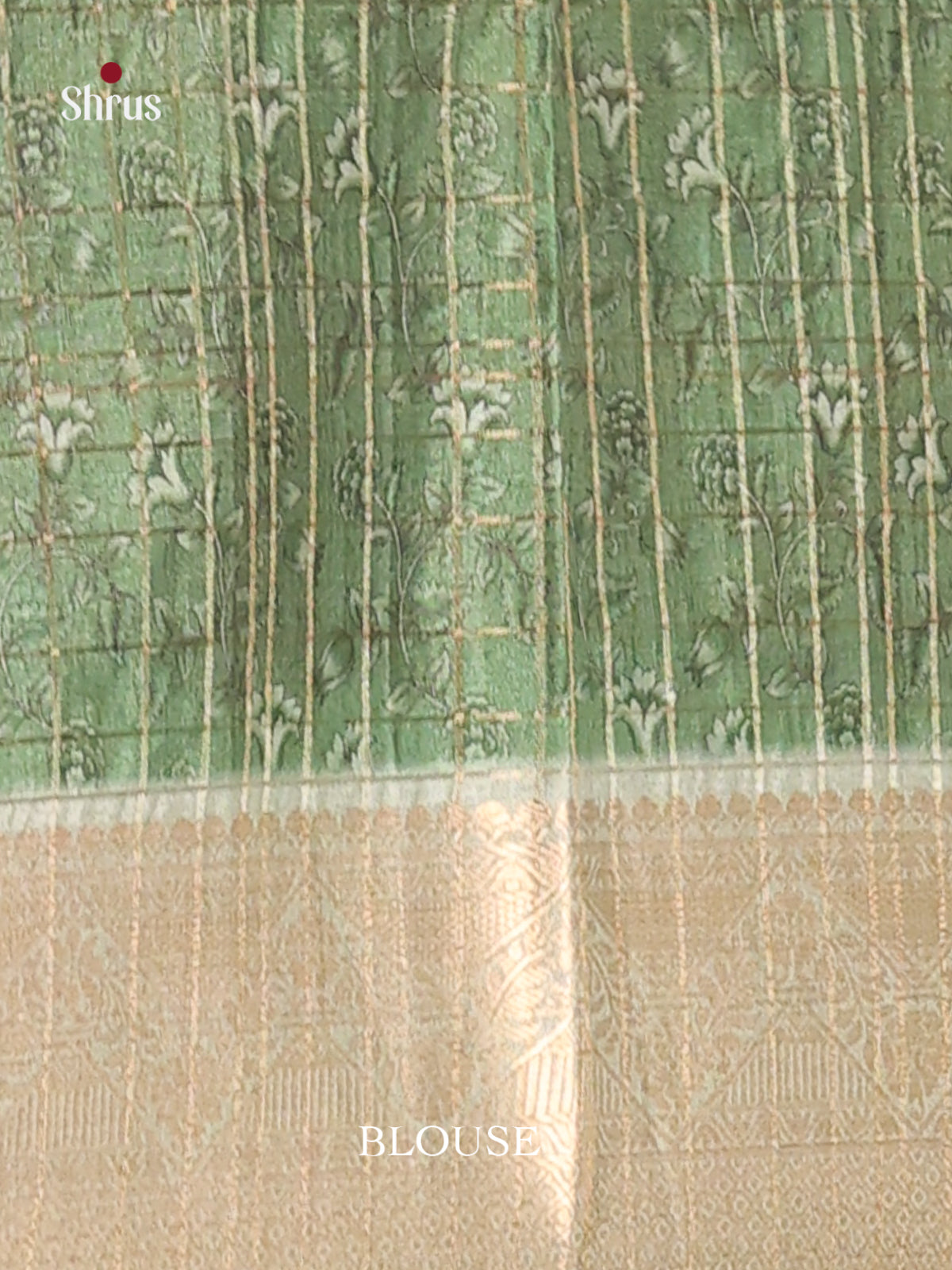Maroon & Green - Semi Dola silk Saree - Shop on Shrus.com