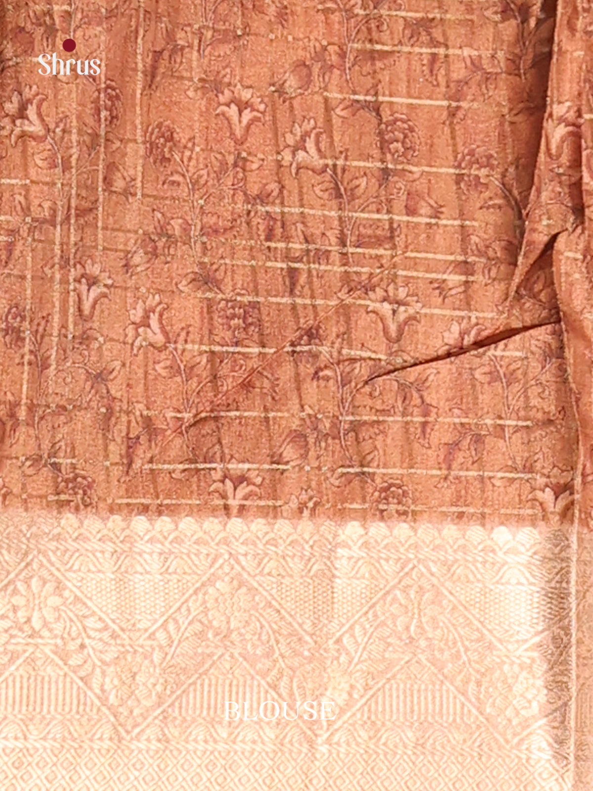 Blue & Brown - Semi Dola silk Saree
