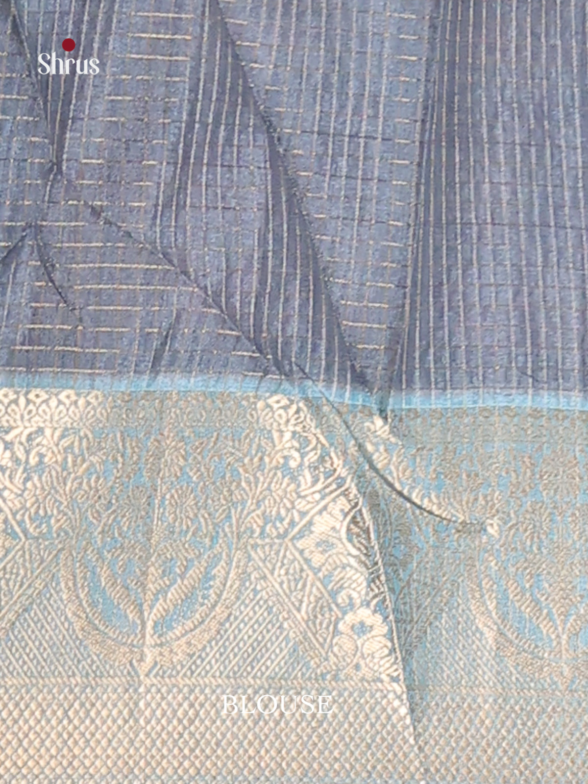 Grey & Cream - Semi Dola silk Saree