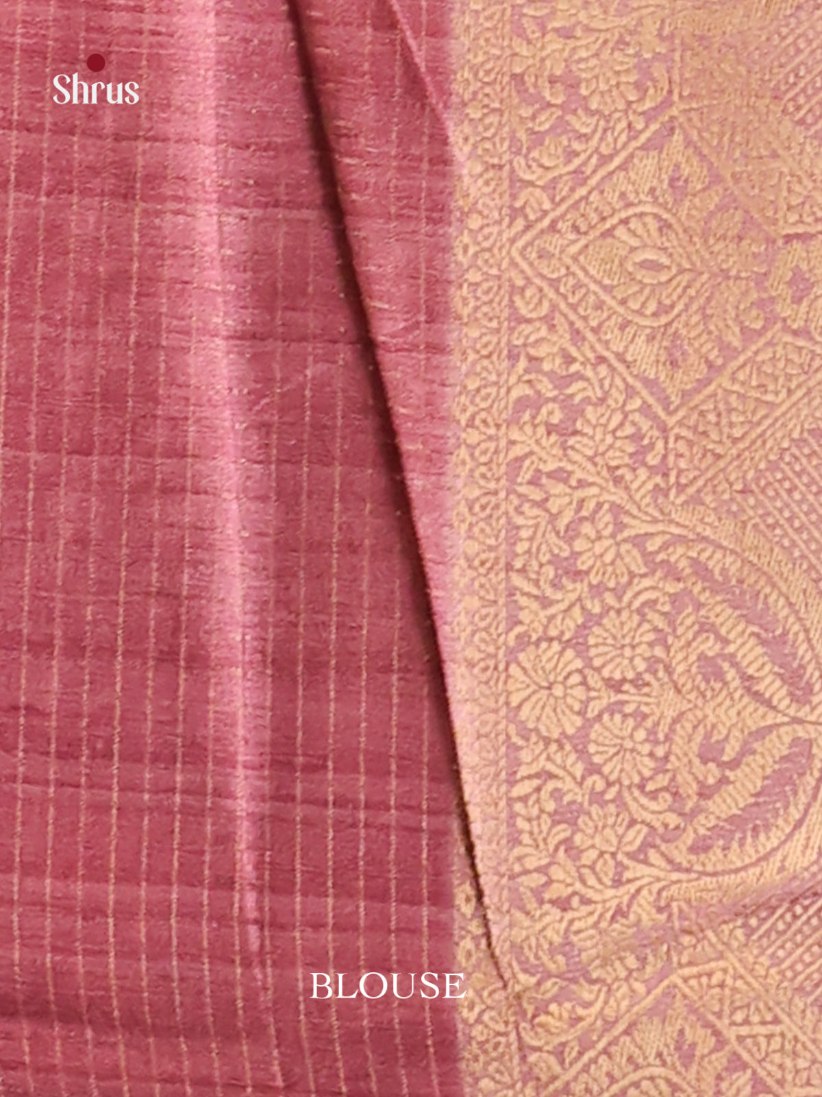 Onion Pink & Cream - Semi Dola silk Saree - Shop on Shrus.com