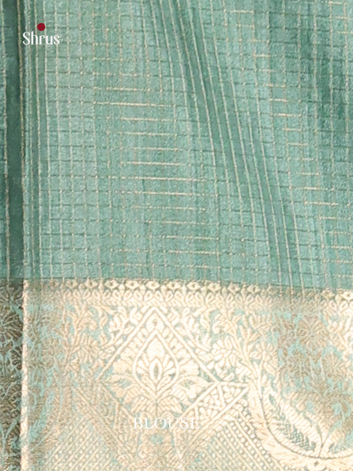 Green & Cream- Semi Dola silk Saree