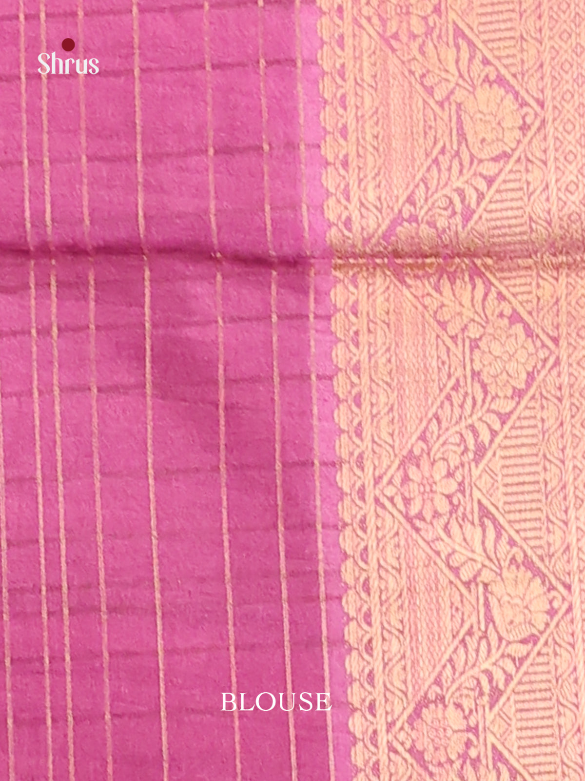 Pink & Cream - Semi Dola silk Saree - Shop on Shrus.com